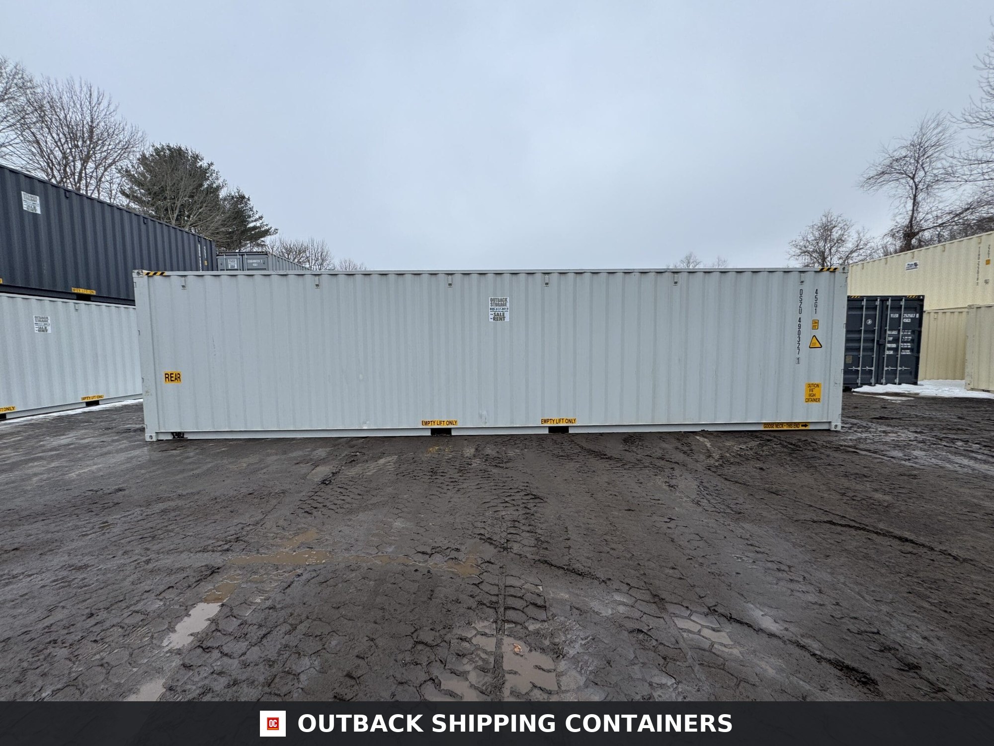40ft New High Cube Shipping Container – Wind & Watertight – Gray — 40ft — new (image 9 of 12)