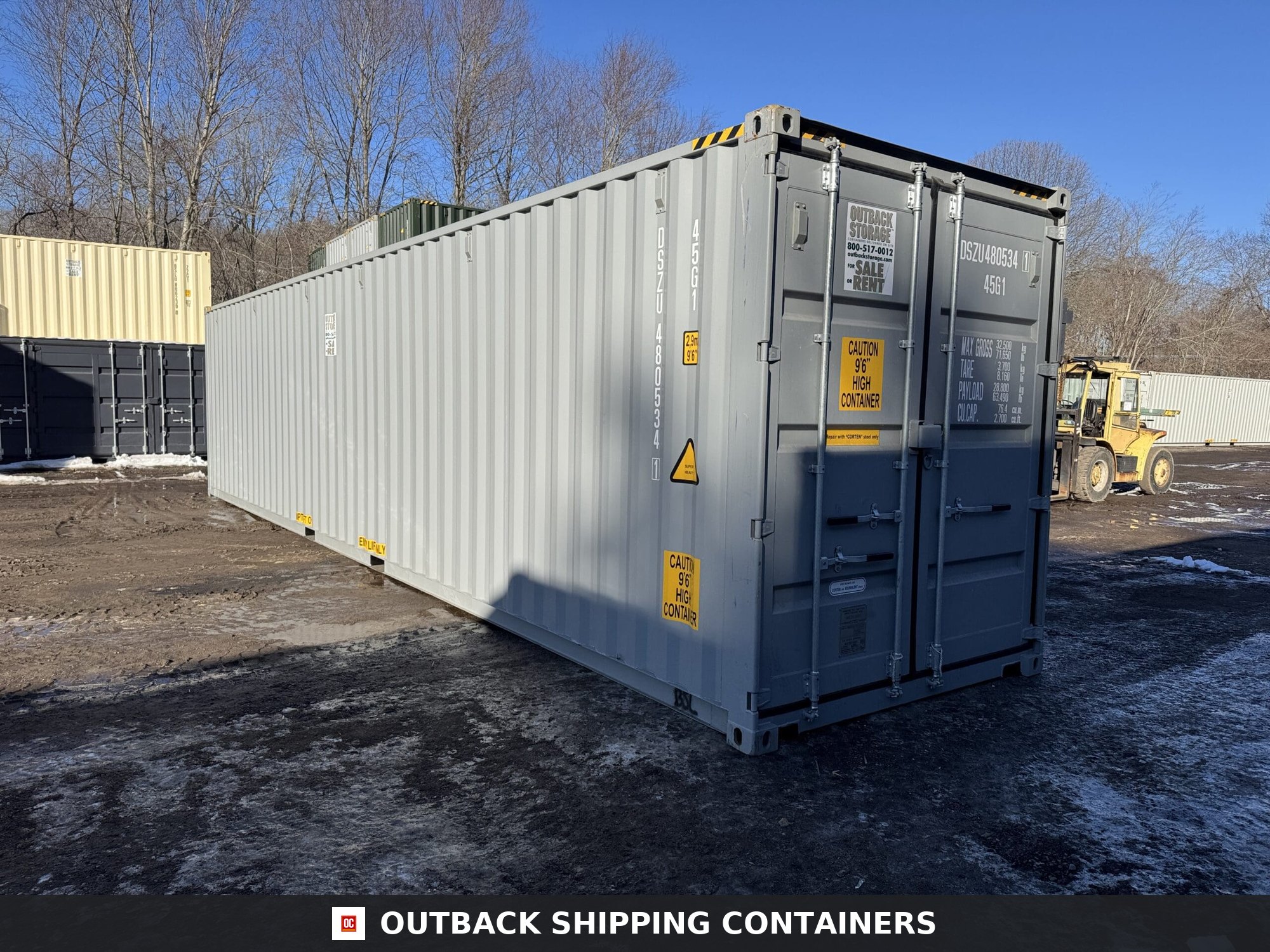 40ft New High Cube Shipping Container – Wind & Watertight – Gray — 40ft — new (image 1 of 12)