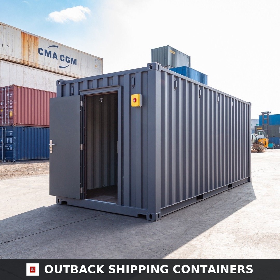 Enhanced 20ft Standard Shipping Container – Grey Finish — Outback Shipping Containers storage container