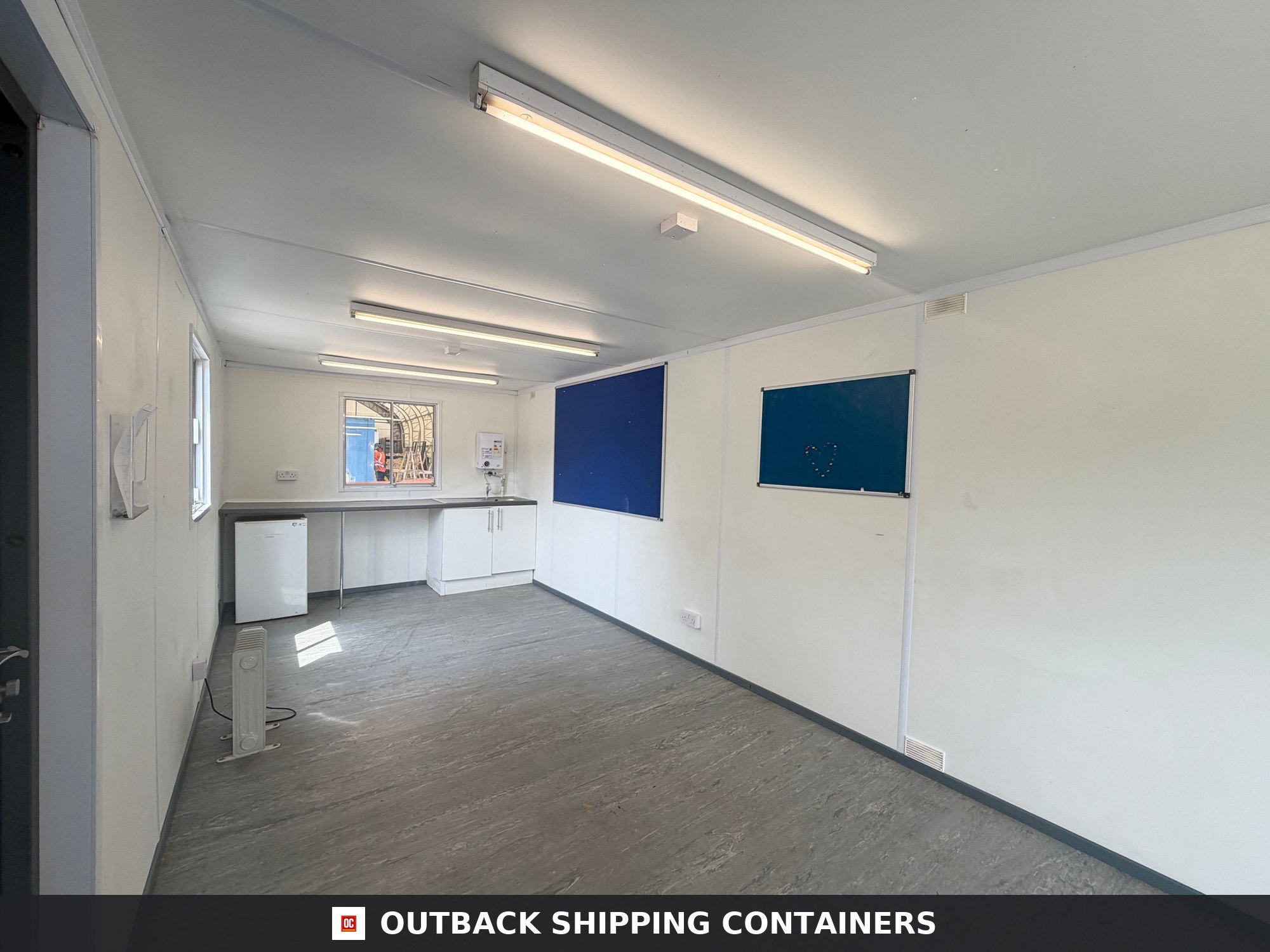 32x10ft for Sale — Interior View | Outback Shipping Containers 32x10ft — Canteen / Office — Building Site Accommodation — Portable Anti-Vandal - image 4