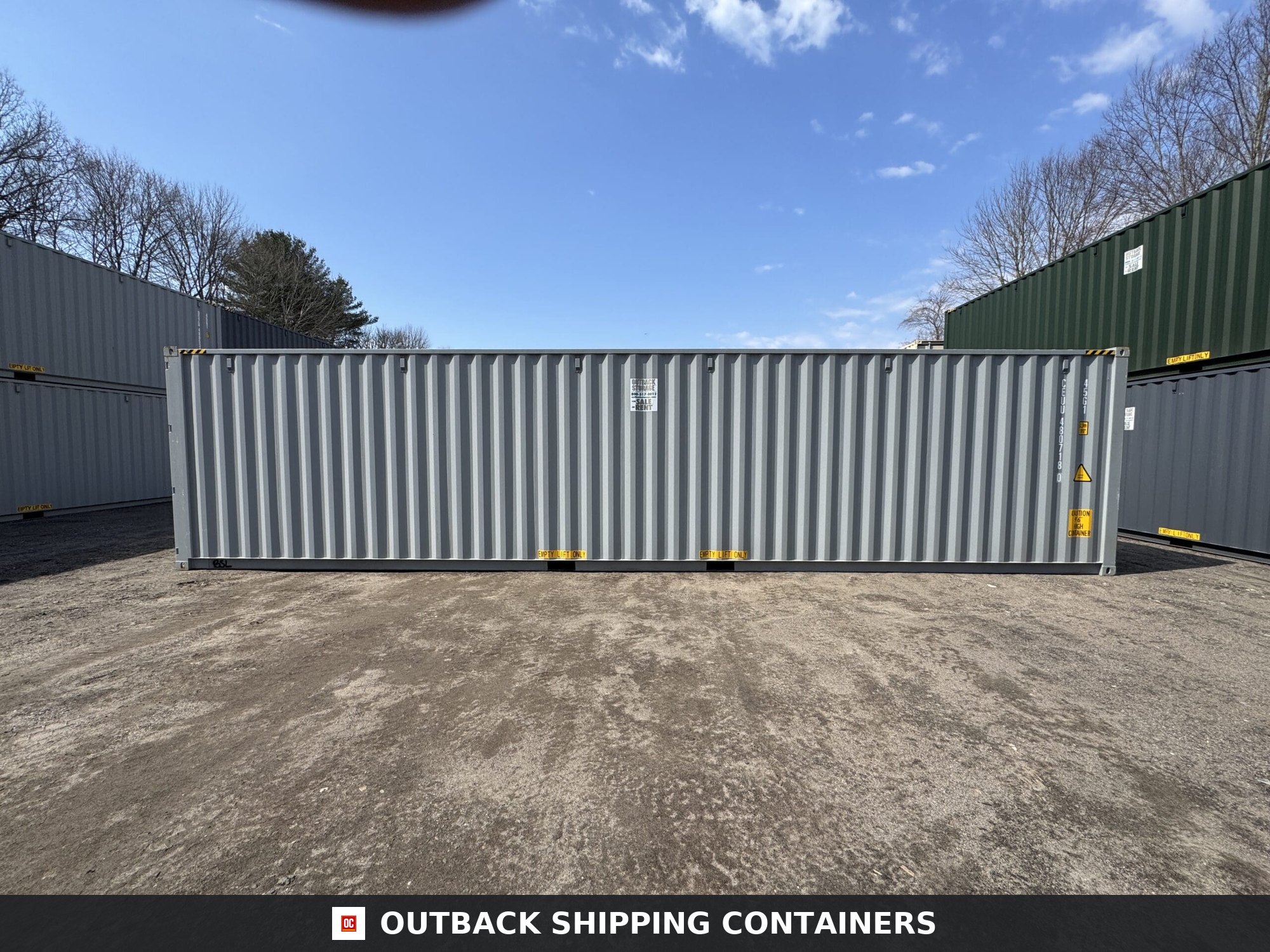 40ft New High Cube Shipping Container – Wind & Watertight – Gray — 40ft — new (image 9 of 12)