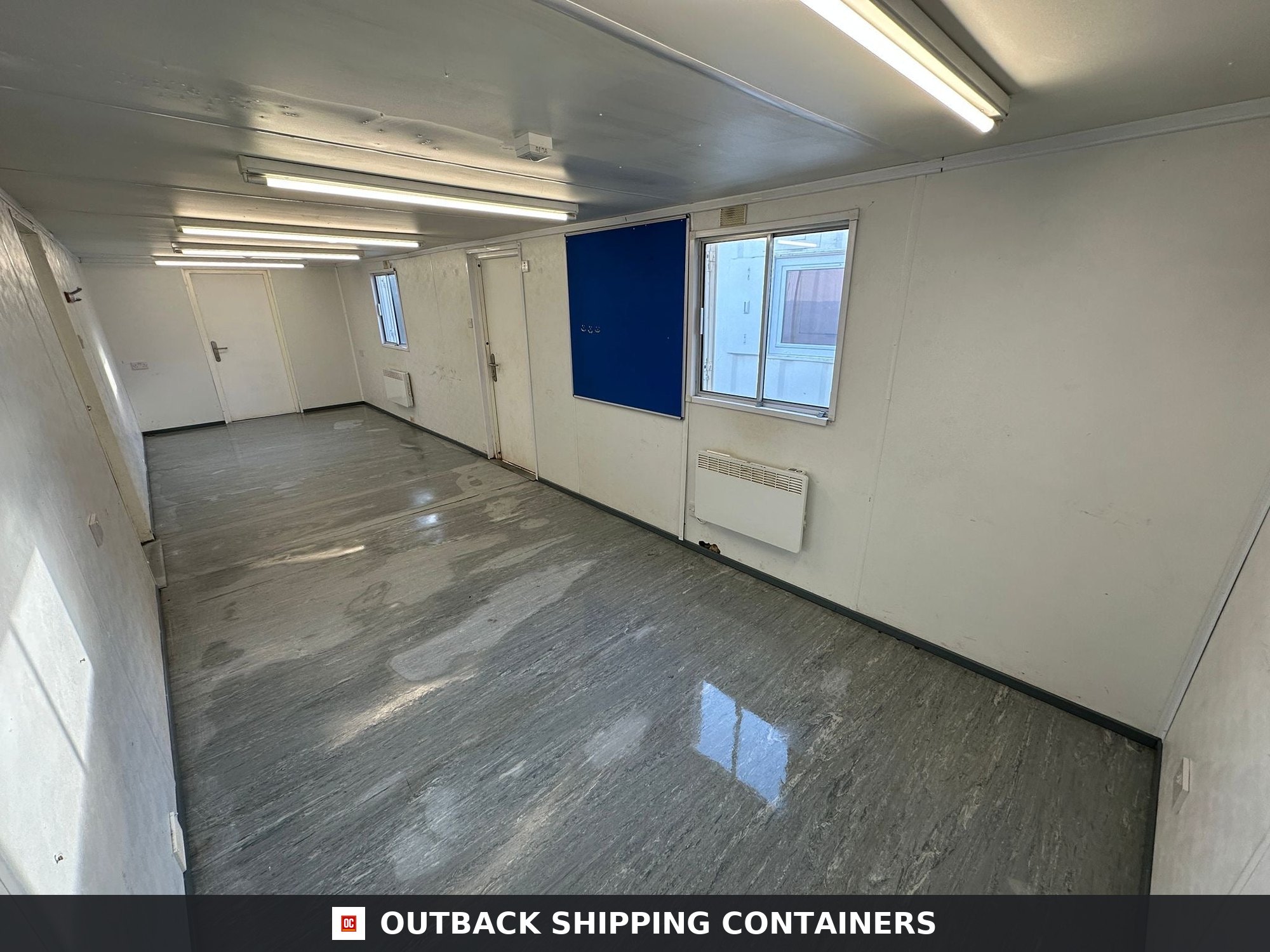 32x10ft for Sale — Three-Quarter Angle View | Outback Shipping Containers 32x10ft — Canteen / Office — Building Site Accommodation — Portable Anti-Vandal - image 2
