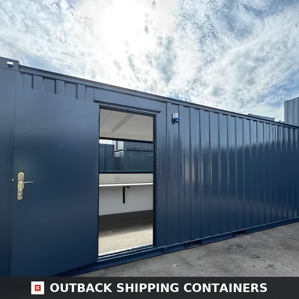 21ft x 8ft Custom Cabin Office / Canteen | Picture Windows — Three-Quarter Angle View 21ft x 8ft Custom Cabin Office / Canteen | Picture Windows | Portable Building — 20ft — new (image 3 of 12)