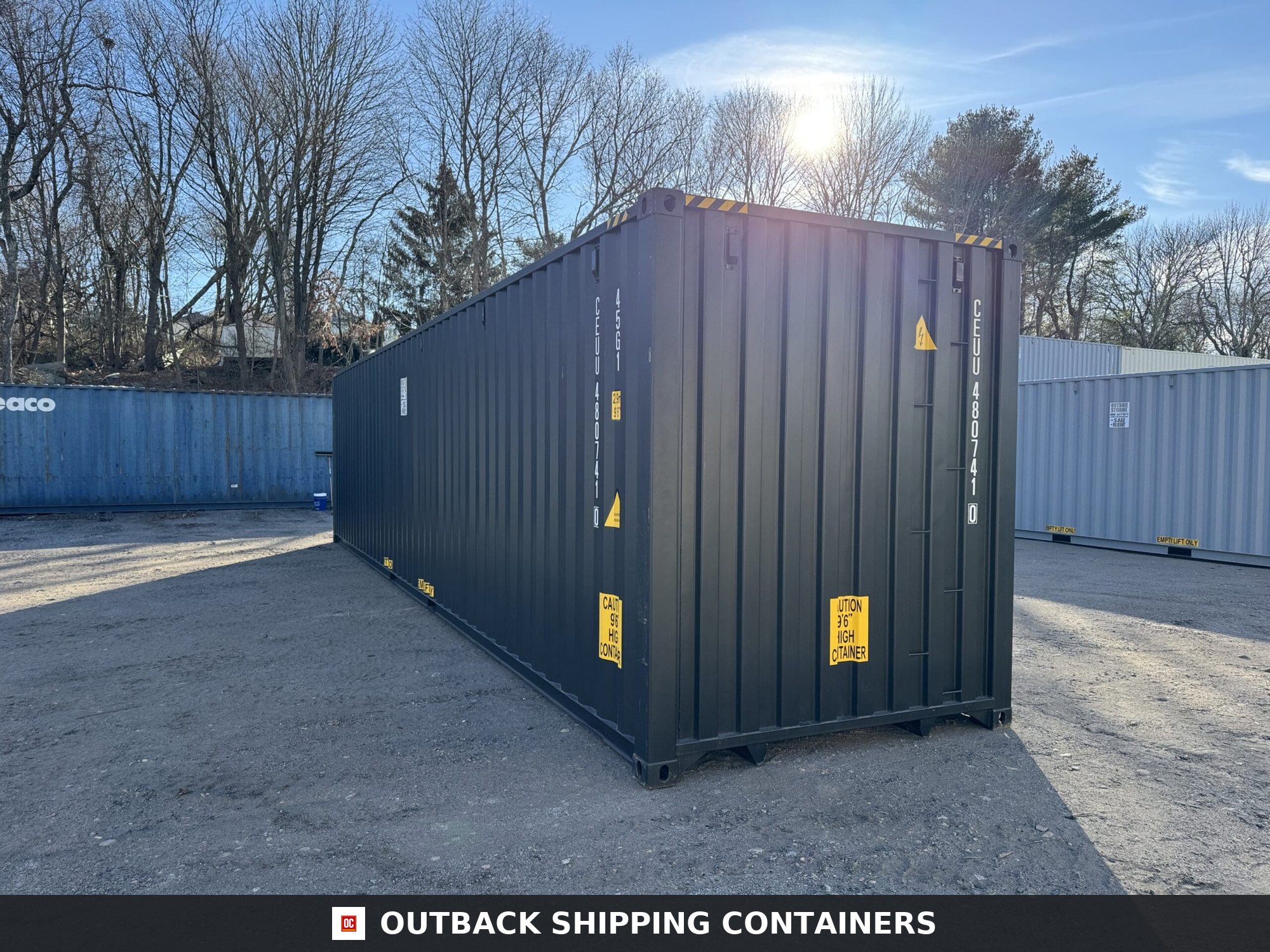 40ft New High Cube Shipping Container – Wind & Watertight – Black — 40ft — new (image 10 of 12)