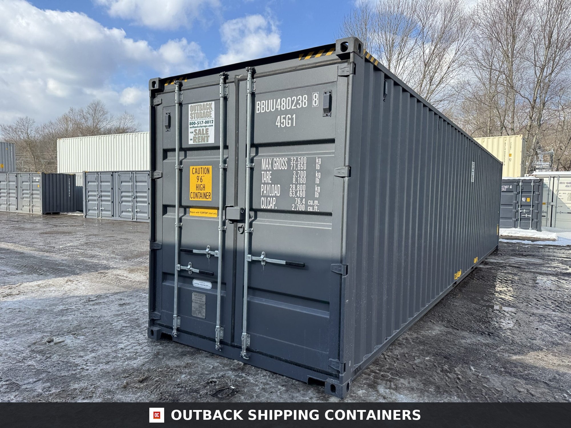 40ft New High Cube Shipping Container – Wind & Watertight — 40ft — new (image 1 of 12)