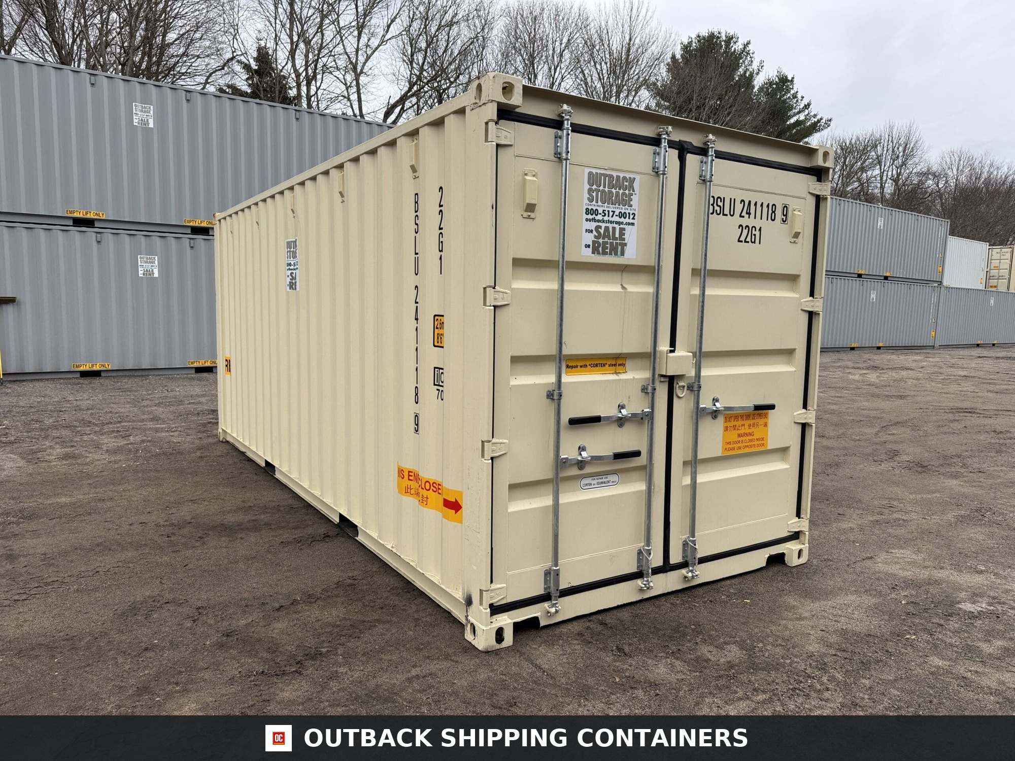 20ft New Shipping Container – Wind & Watertight – Beige — 20ft — new (image 10 of 12)