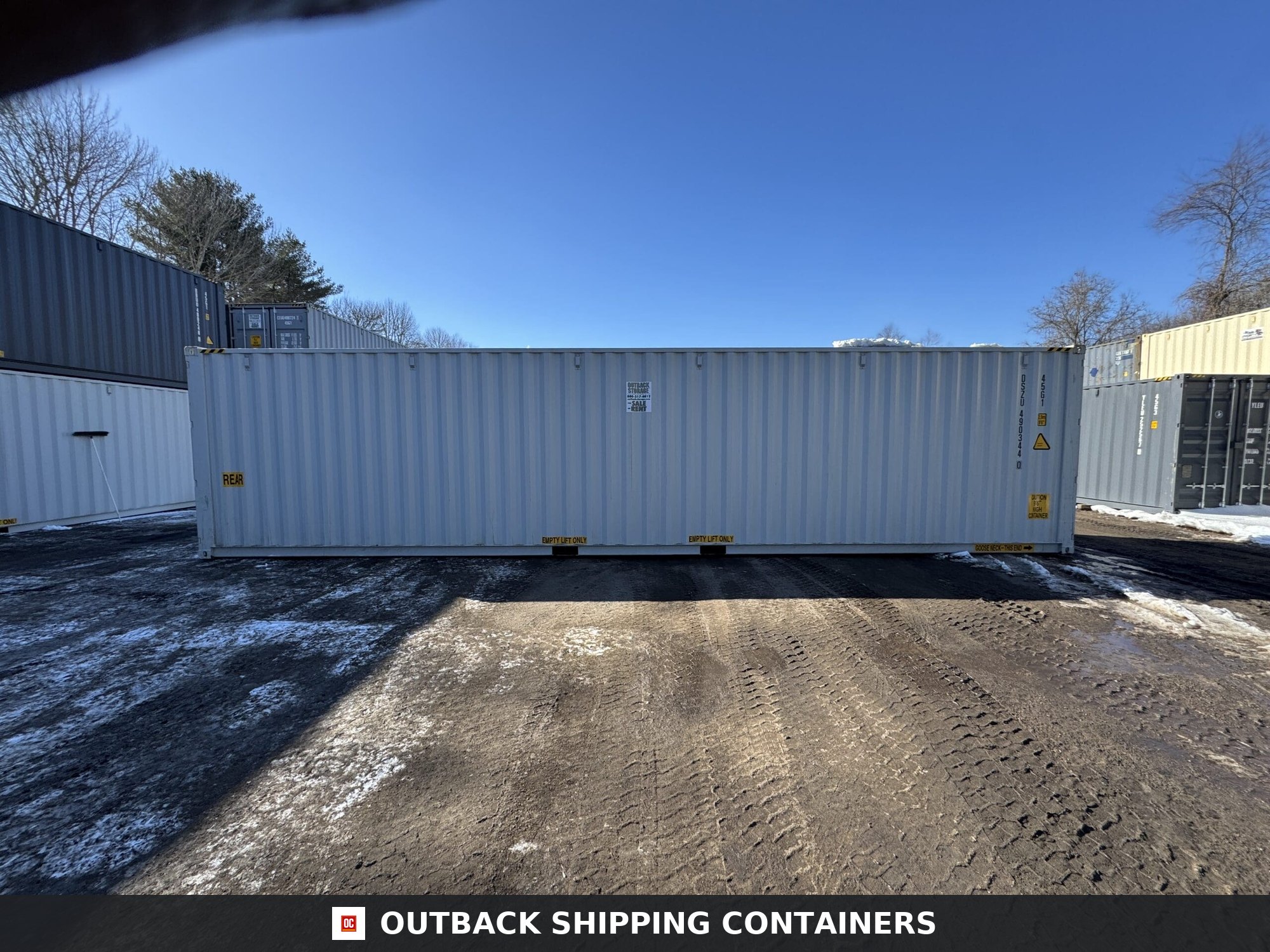 40ft New High Cube Shipping Container – Wind & Watertight – Gray — 40ft — new (image 9 of 12)