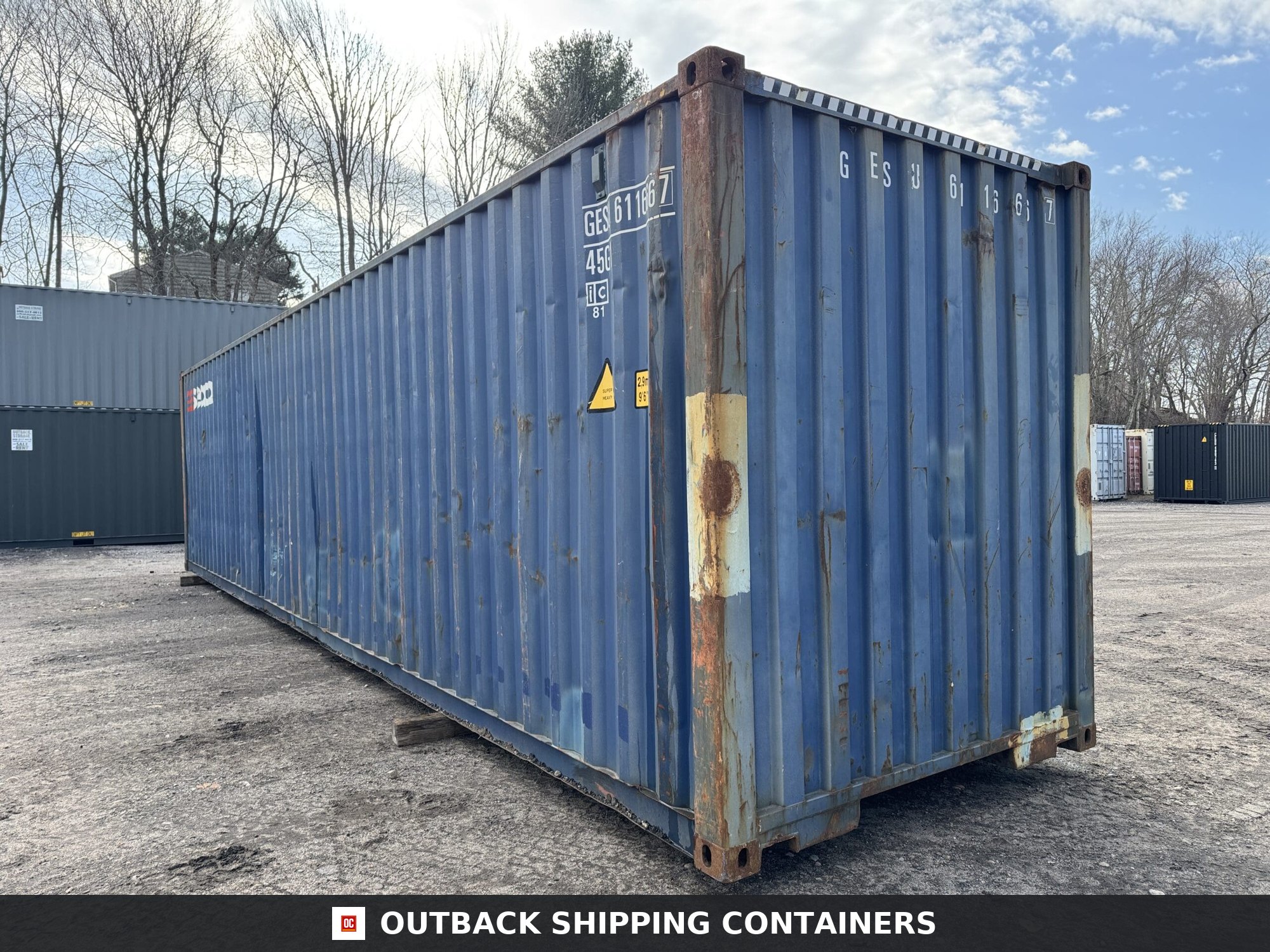 40ft Used High Cube Shipping Container – Wind & Watertight – Blue — 40ft — used (image 8 of 12)