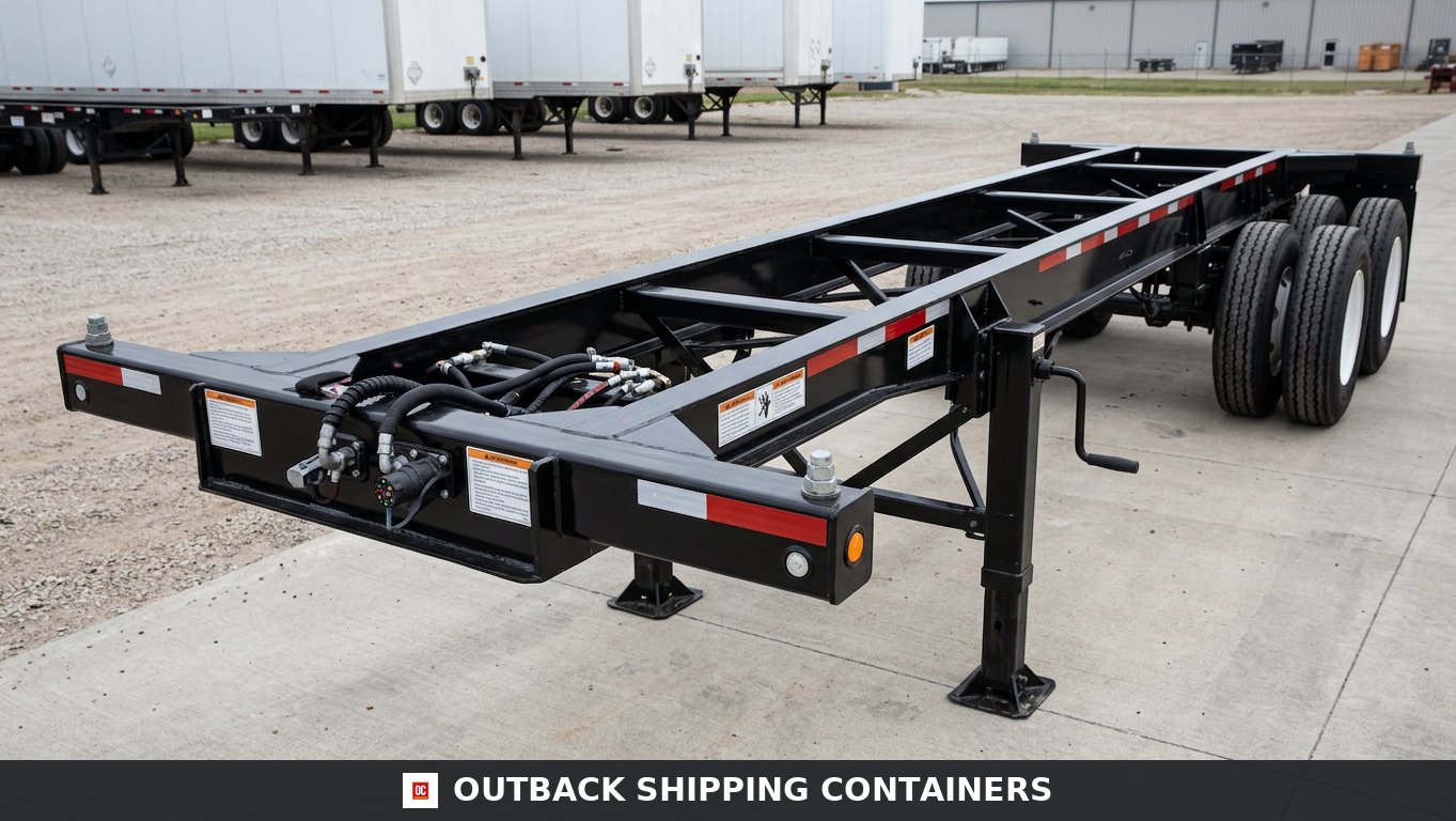 20ft Container Chassis for sale — interior floor and walls
