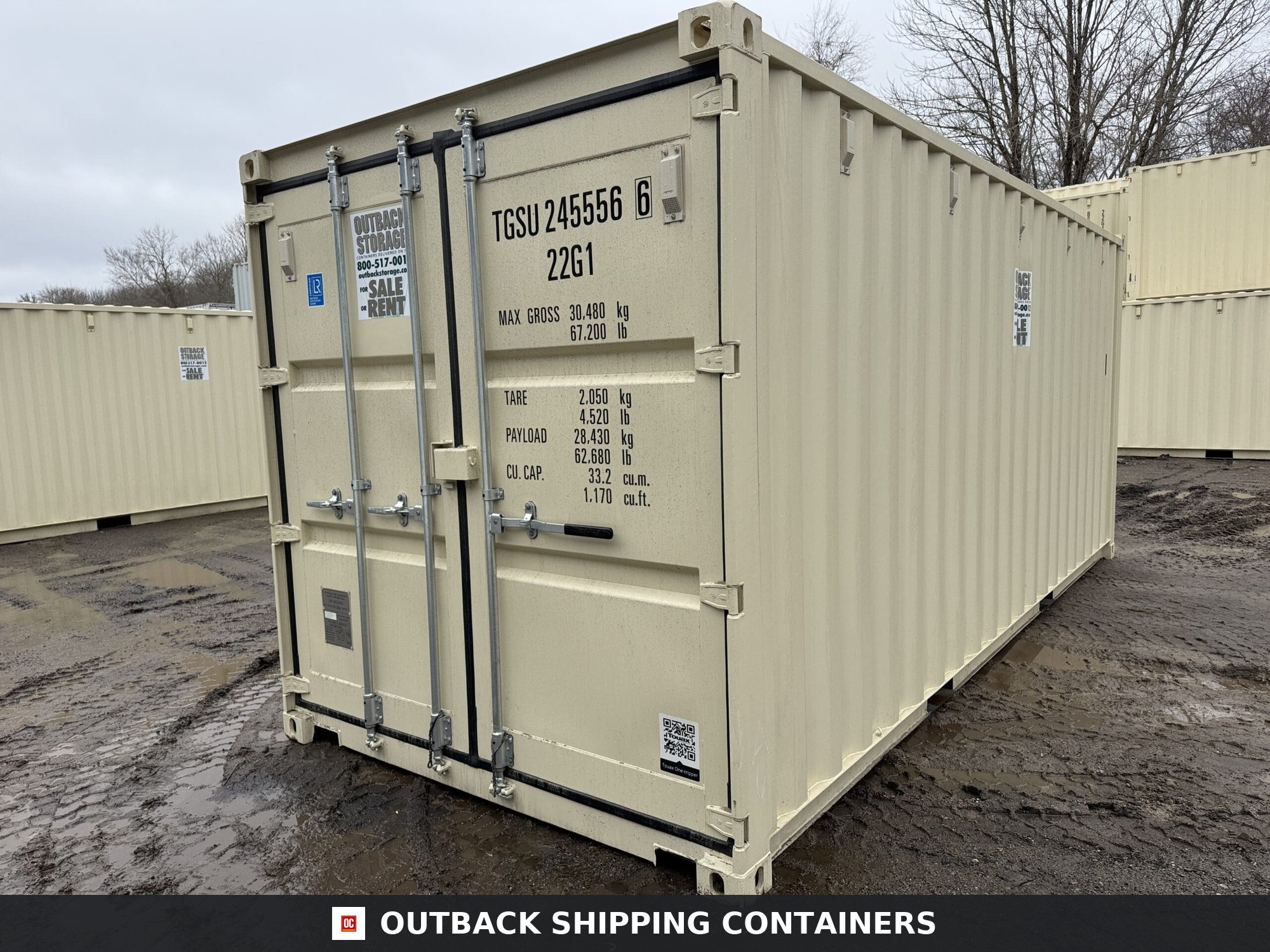20ft New Shipping Container – Wind & Watertight – Beige — 20ft — new (image 9 of 12)