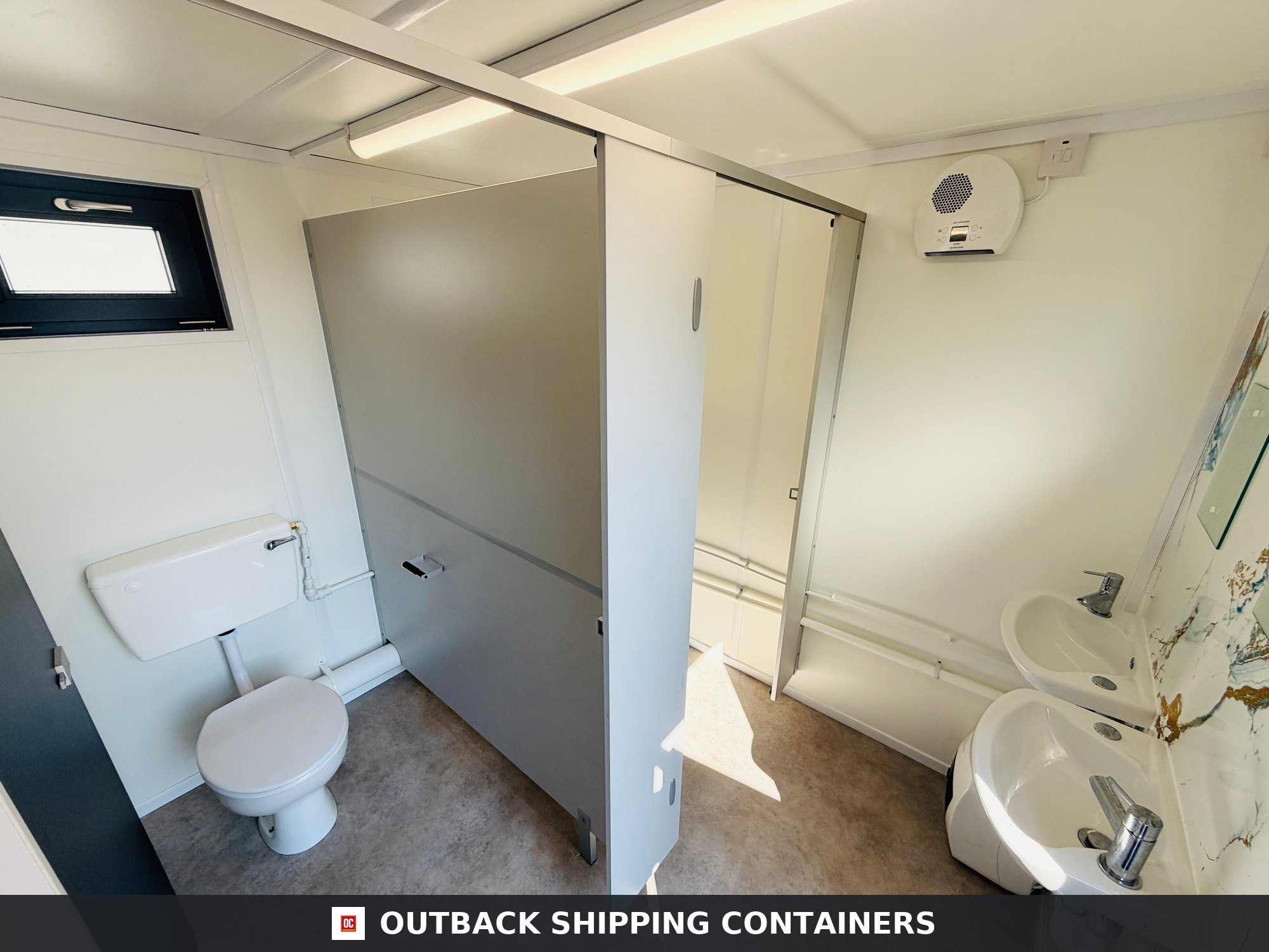 16 x 9 ft for Sale — Side Profile View | Outback Shipping Containers 16 x 9 ft — 2 + 2 Toilet Block — Premium/Bespoke Ladies & Gents Toilets — No 1709 — primary exterior image 1 of 17