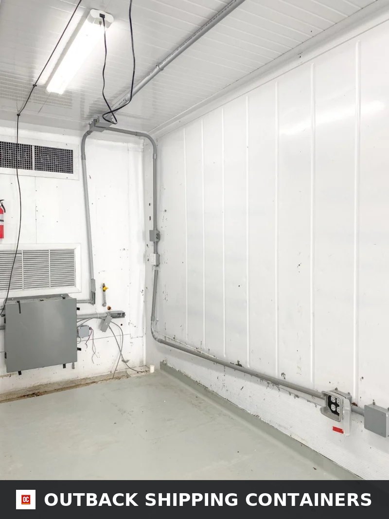 40 Foot High-Cube Insulated Shipping Container with 5 Ton Bard HVAC 40ft — Interior View 40 Foot High-Cube Insulated Shipping Container with 5 Ton Bard HVAC — 40ft refrigerated container (image 5 of 6)
