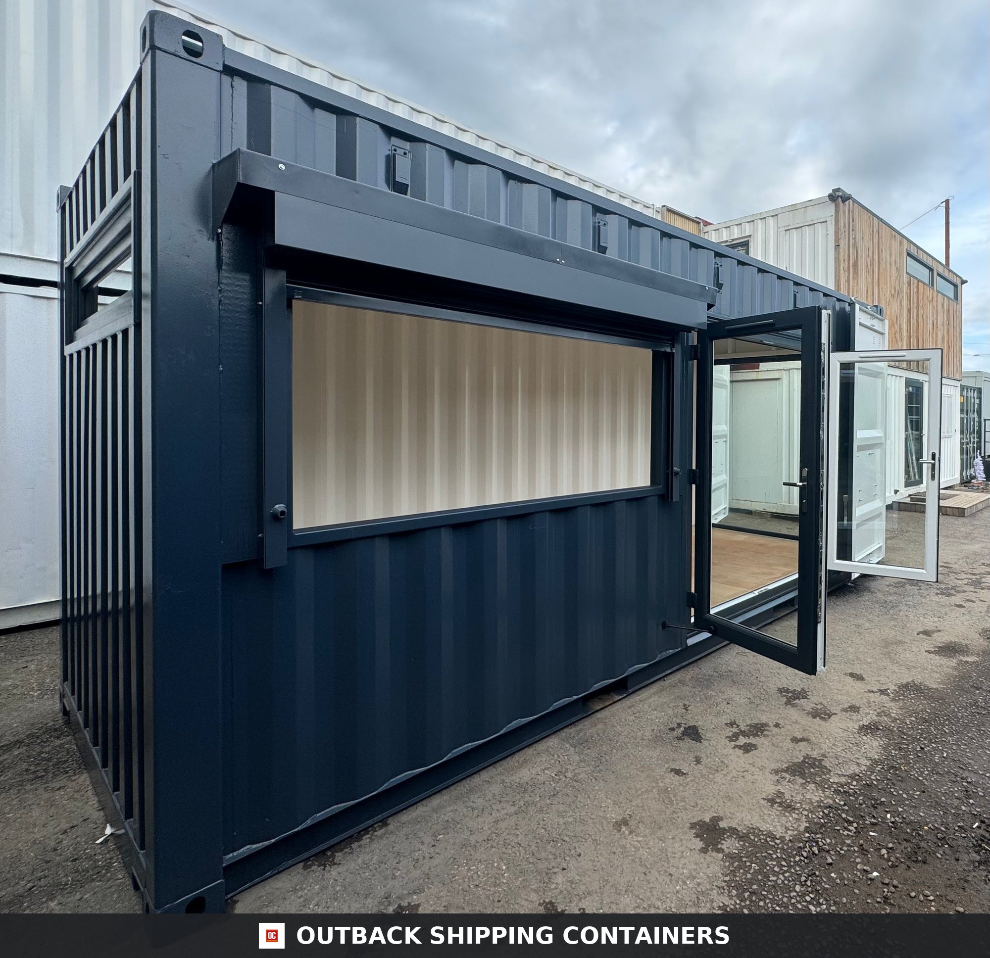 20x8ft CUSTOM SHIPPING CONTAINER CONVERSION for Sale — Corner Casting and Frame Detail 2 3 4 CD-1191 20x8ft CUSTOM SHIPPING CONTAINER CONVERSION — Portable Build — angle 10