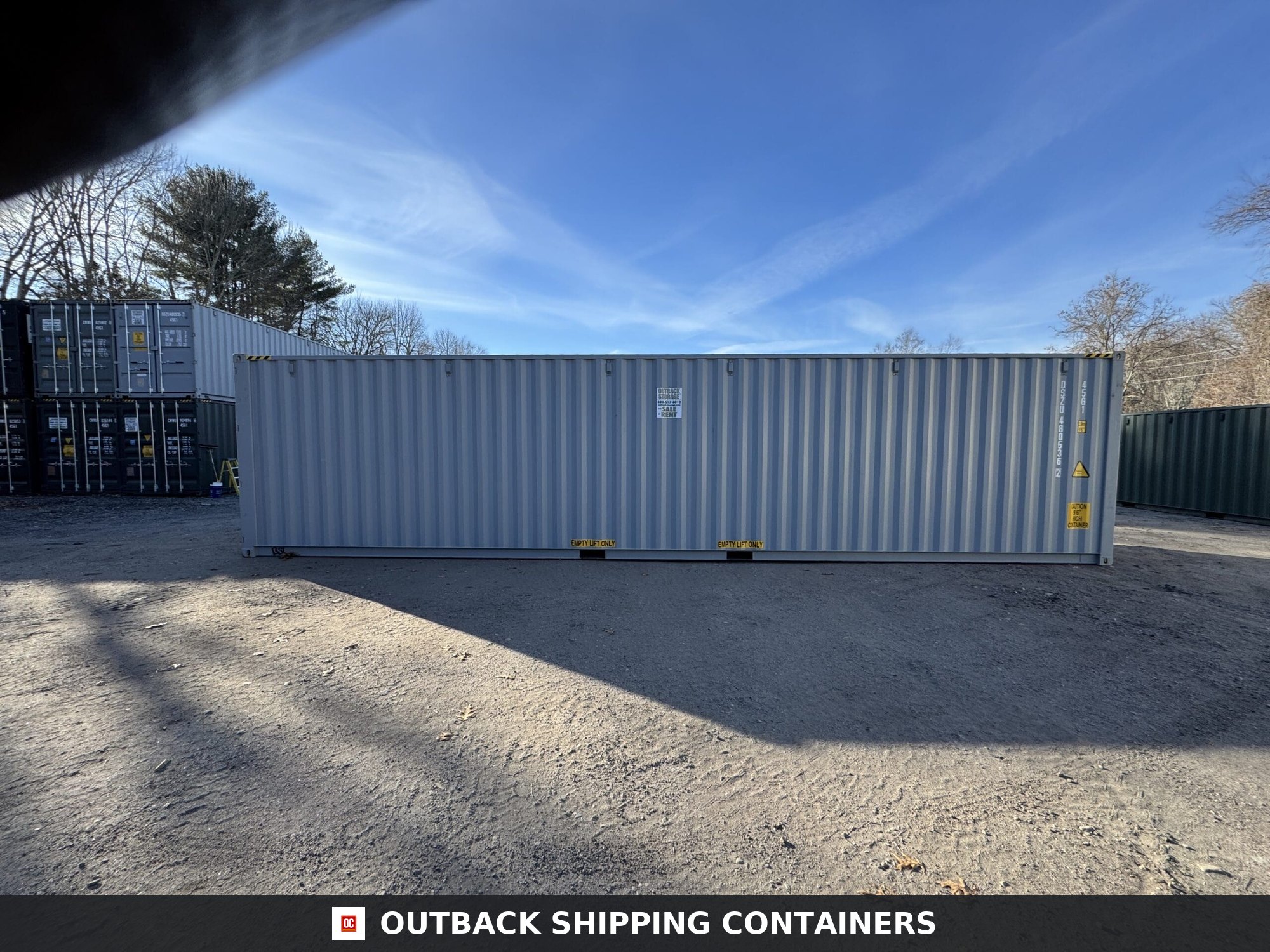 40ft New High Cube Shipping Container – Wind & Watertight – Gray — 40ft — new (image 9 of 12)