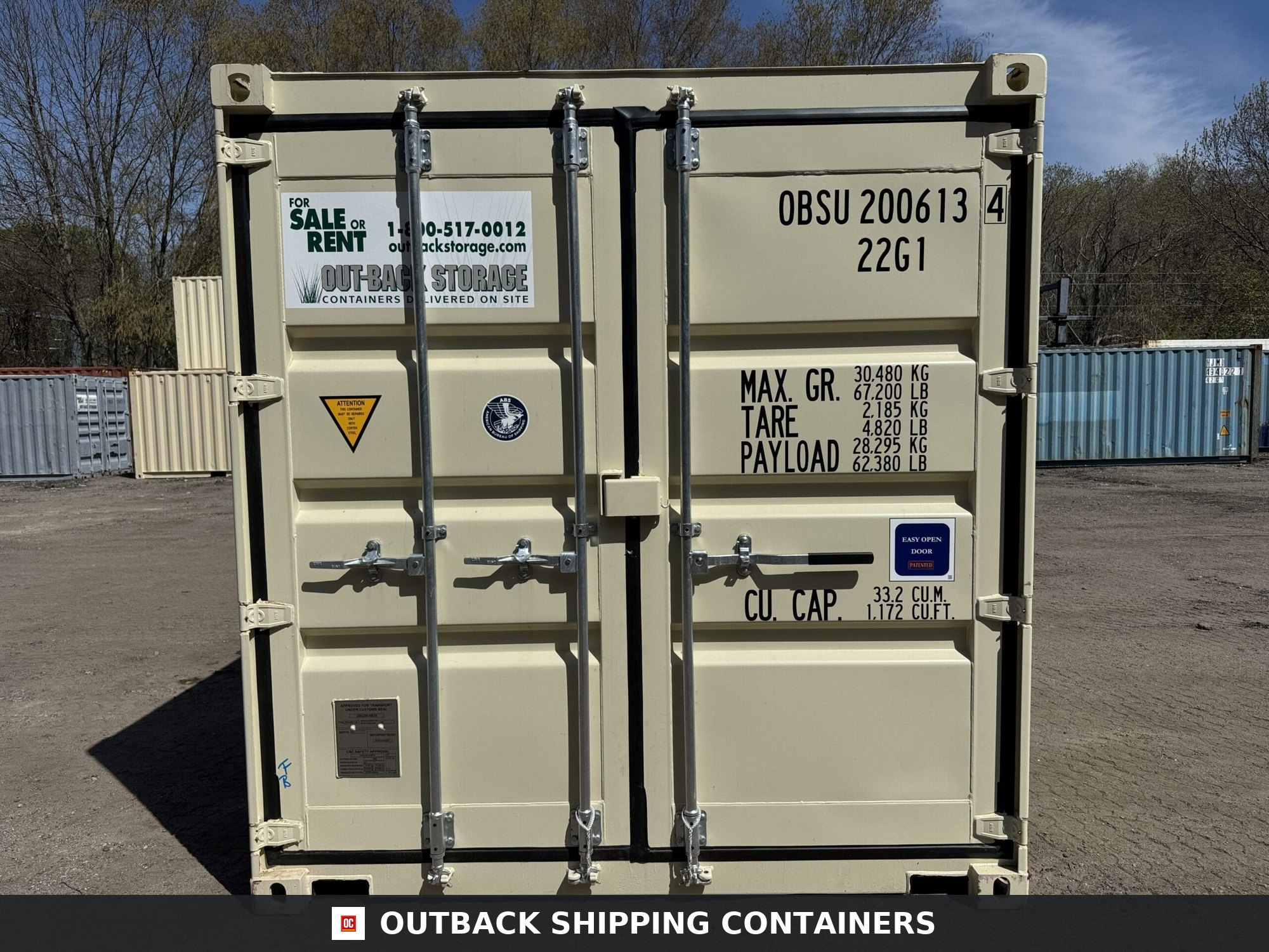 20ft New Shipping Container – Wind & Watertight – Beige — 20ft — new (image 3 of 12)