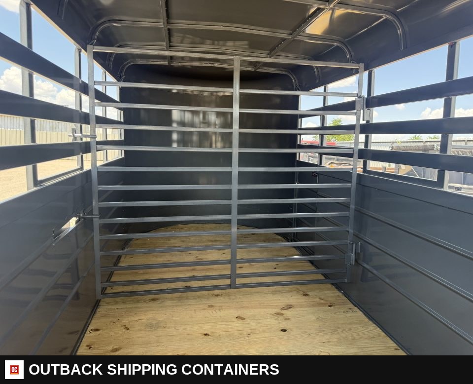 2026 WW AA 6X14 Livestock Stock Combo Trailer — Interior Floor And Walls | Outback Shipping Containers 2026 WW AA 6X14 Livestock Stock Combo Trailer for sale — interior floor and walls