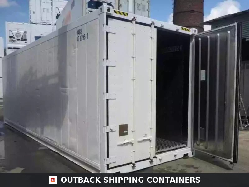 30 Feet Freezer Container Customized Mobile Cold Storage Cell — Three-Quarter Angle View 30 Feet Freezer Container Customized Mobile Cold Storage Cell Container / Reefer — 30ft refrigerated container (image 3 of 6)
