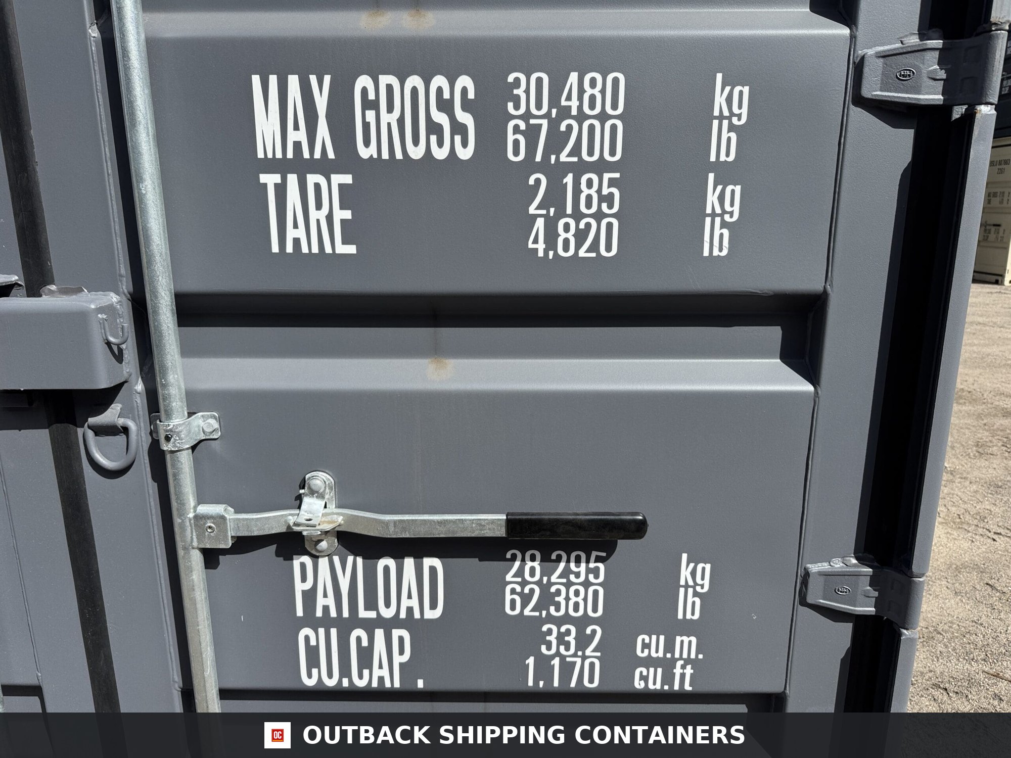 20ft New Shipping Container – Wind & Watertight – Gray — 20ft — new (image 4 of 12)