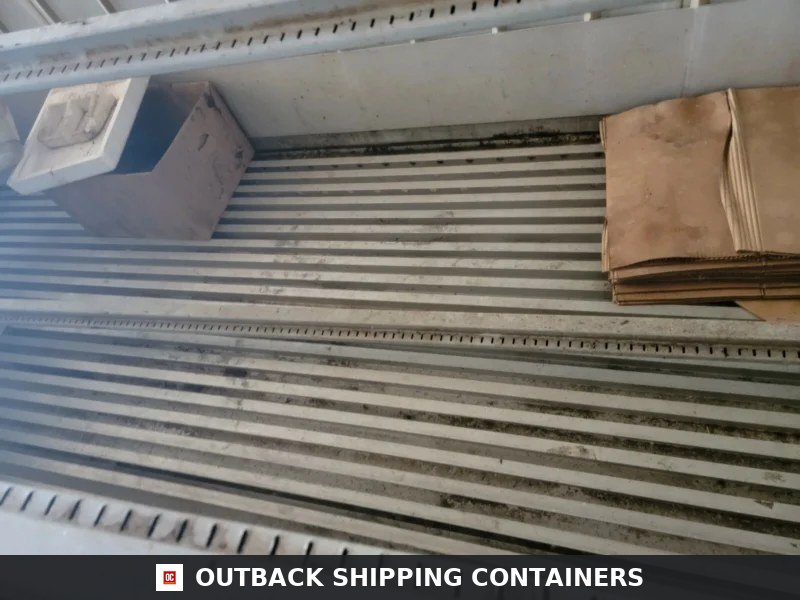 Interior view of a Stoughton shipping container featuring T-grade aluminum flooring for air circulation