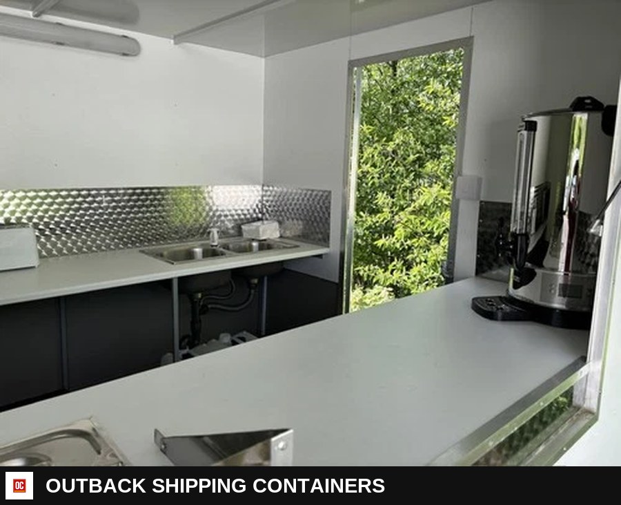Brand NEW Catering Trailer Burger VAN FOOD Trailer + Brand NEW Equipment — Rear Entry Door | Outback Shipping Containers Brand NEW Catering Trailer Burger VAN FOOD Trailer + Brand NEW Equipment for sale — rear entry door