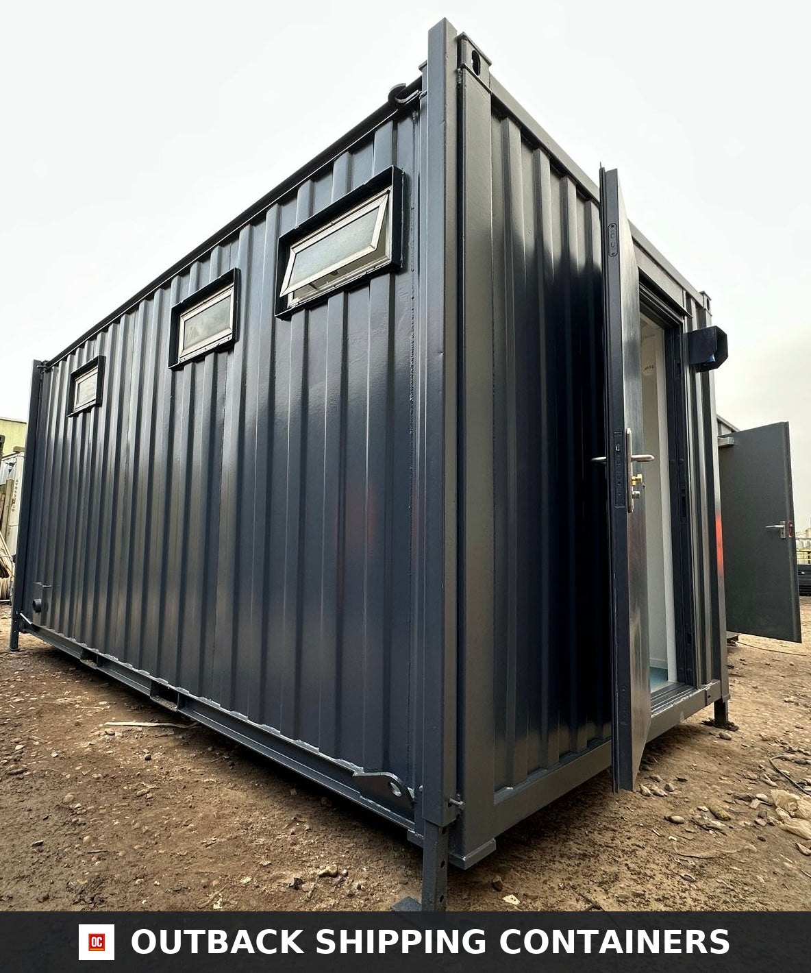 3+1 Toilet Block for Sale — Interior View | Outback Shipping Containers 2 3+1 Toilet Block — 16 x 9 ft Anti-Vandal — Portable Toilet Block — No 1108 — product gallery image 4 of 12