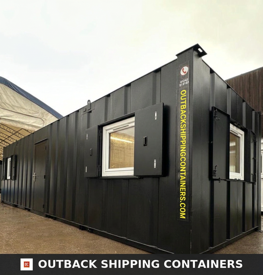 32x10ft for Sale — Side Profile View | Outback Shipping Containers 32x10ft — Custom Cabin — image 2 of 15