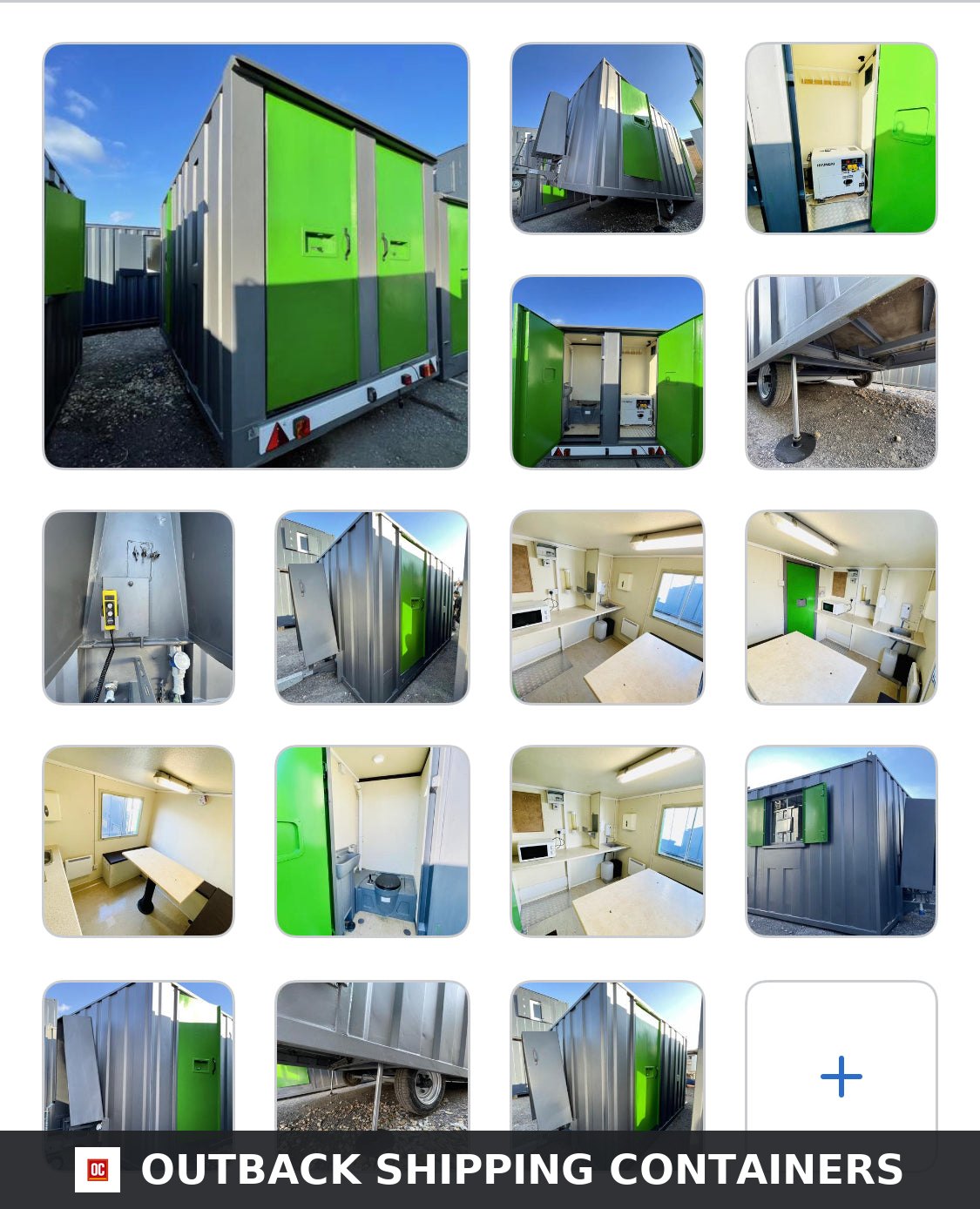 Towable Groundhog Mobile Welfare |Towable Canteen, Office, WC, Drying Room — Interior Detail Towable Groundhog mobile welfare unit underside showing a hydraulic stabilizer leg extended on gravel ground
