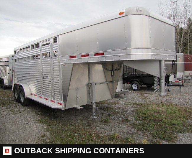 2023 Adams Trailers 16' All Aluminum Stock Trailer for sale — front exterior view