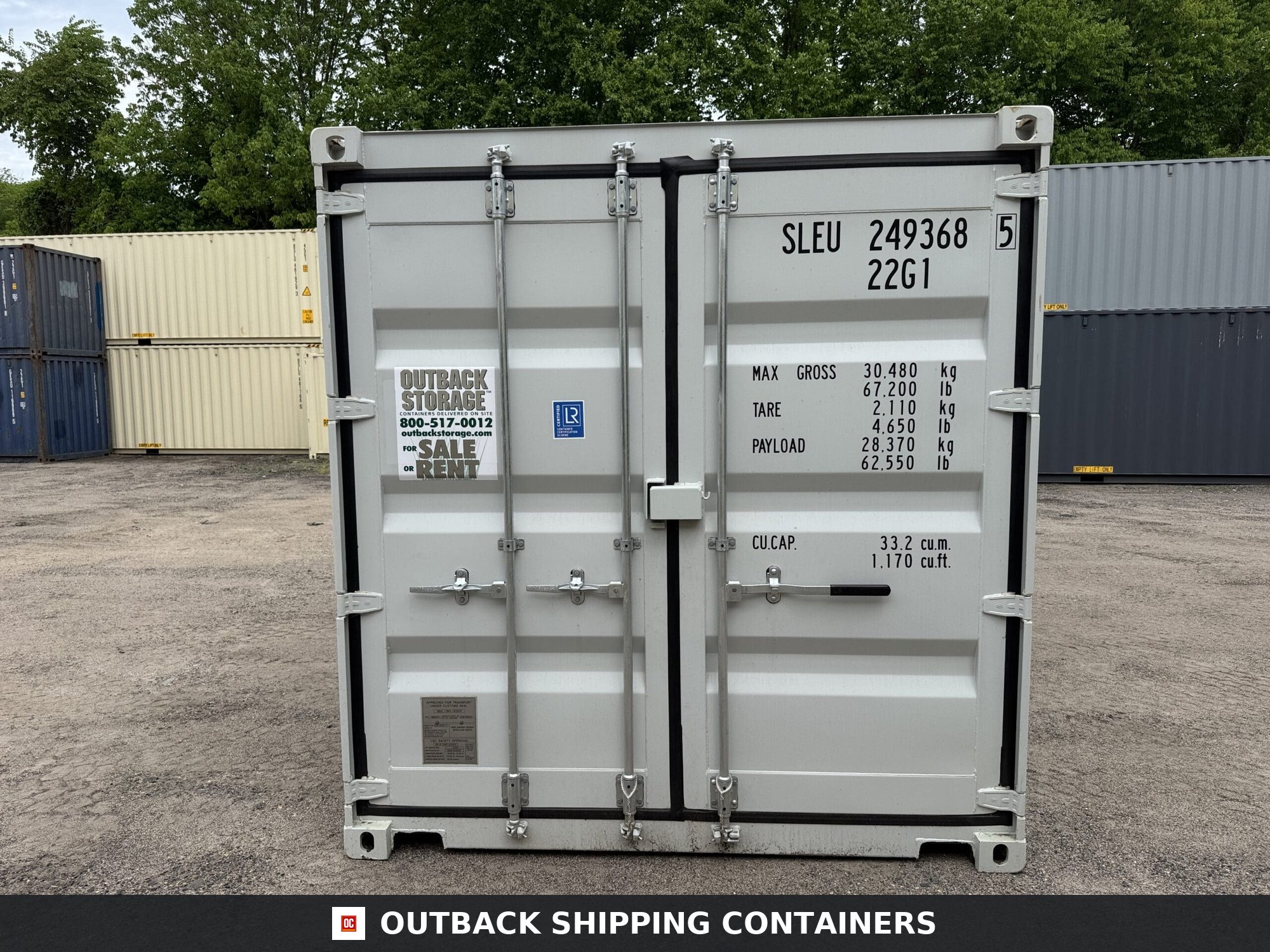 20ft New Shipping Container – Wind & Watertight – Gray — 20ft — new (image 3 of 12)