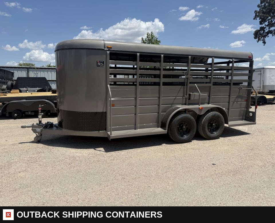 2026 WW AA 6X16 Livestock Stock Combo Trailer — Driver-Side Profile | Outback Shipping Containers 2026 WW AA 6X16 Livestock Stock Combo Trailer for sale — driver-side profile