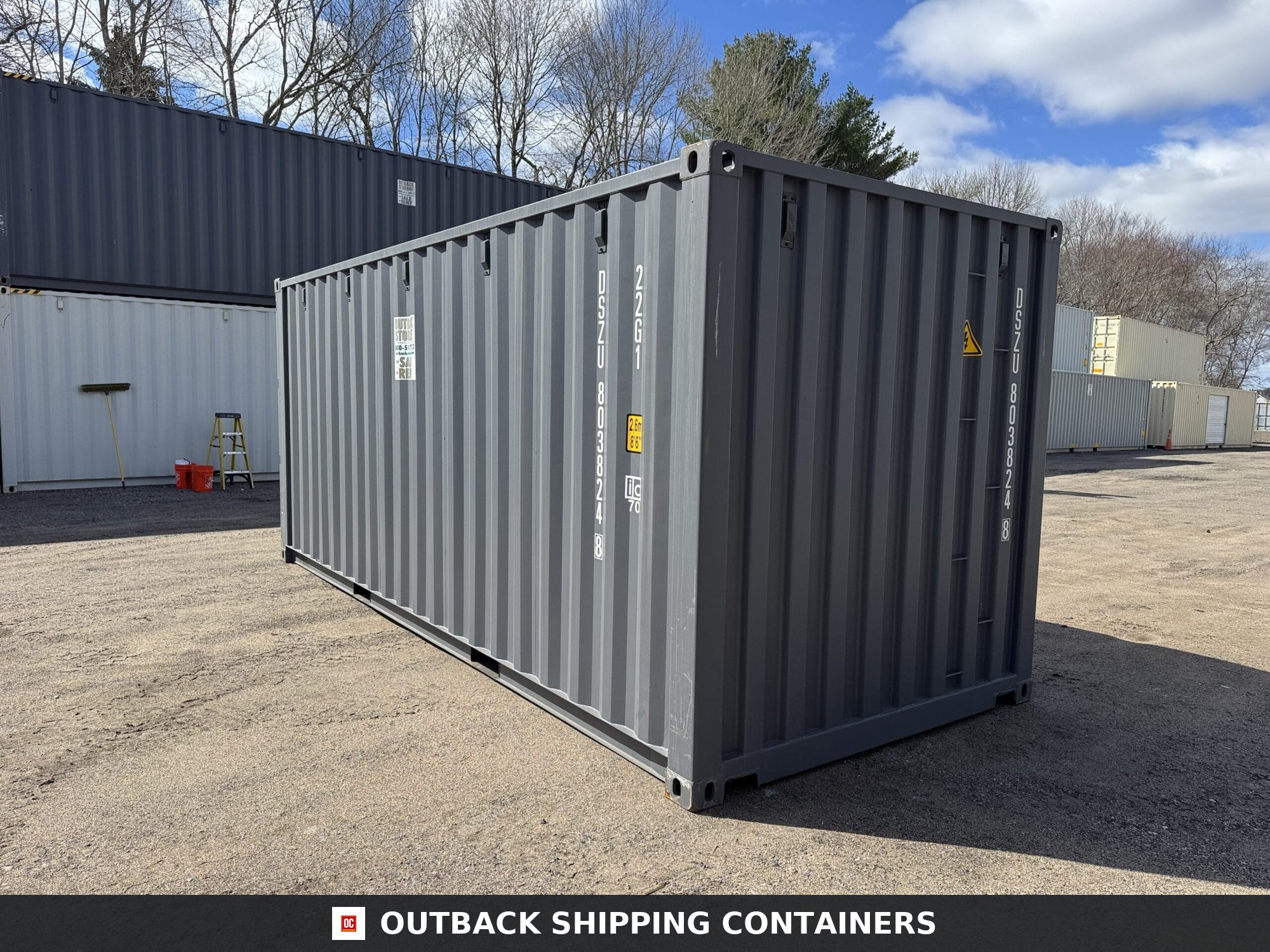 20ft New Shipping Container – Wind & Watertight – Gray — 20ft — new (image 10 of 12)