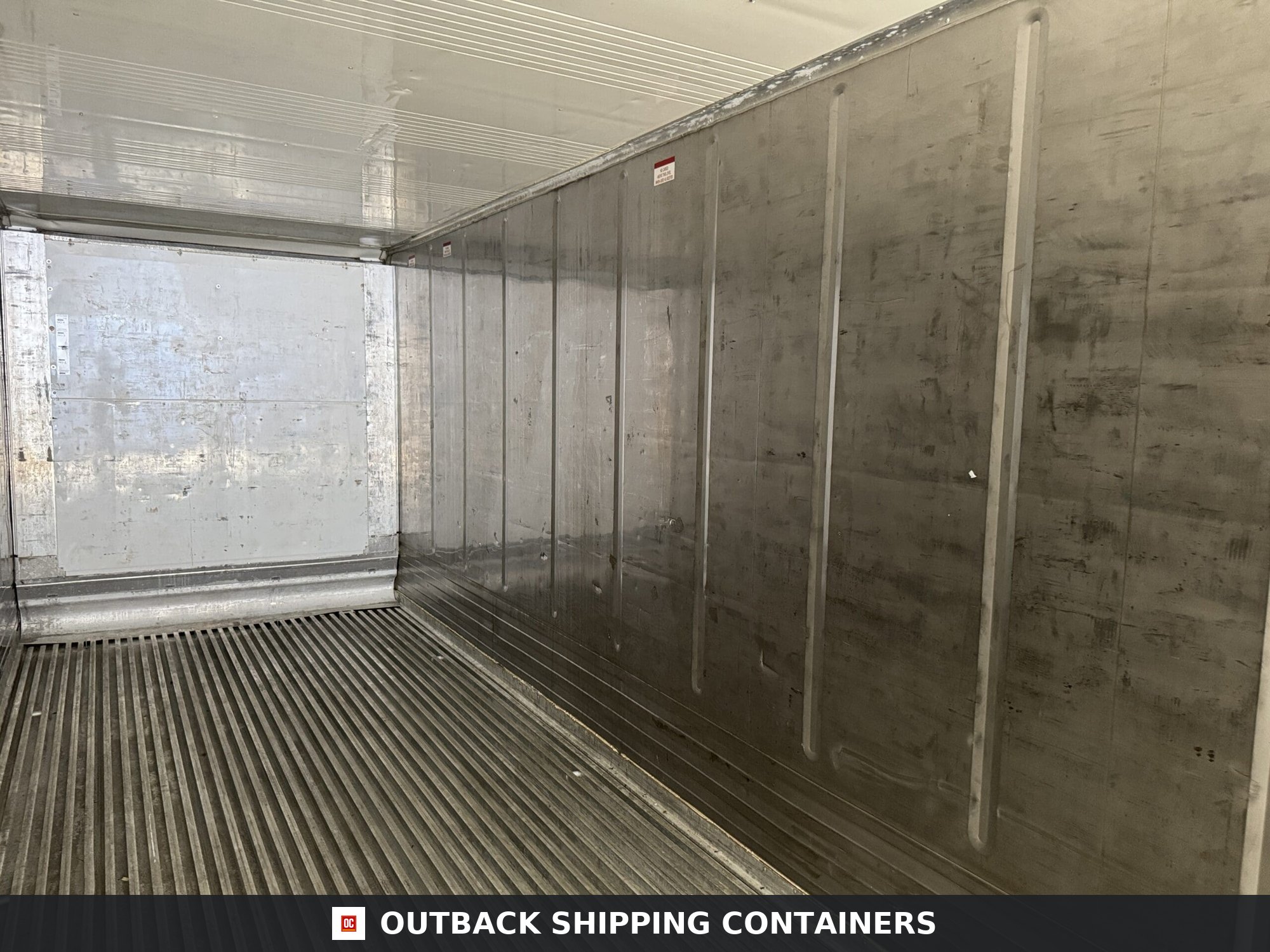 40ft As-Is High Cube Shipping Container — Interior Detail | Outback Shipping Containers 2 40ft As-Is High Cube Shipping Container – Wind & Watertight – White — 40ft — as_is (image 6 of 12)