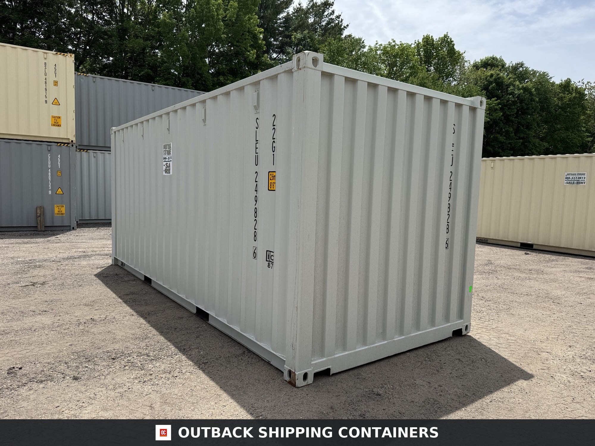 20ft New Shipping Container – Wind & Watertight – Gray — 20ft — new (image 10 of 12)