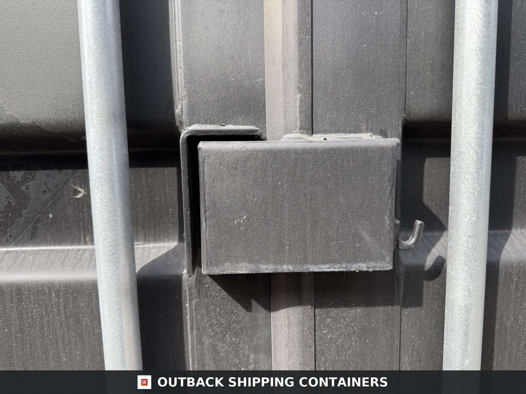 20ft New High Cube Shipping Container for Sale — Interior View | Outback Shipping Containers 20ft New High Cube Shipping Container – Wind & Watertight – Black — 20ft — new (image 5 of 12)
