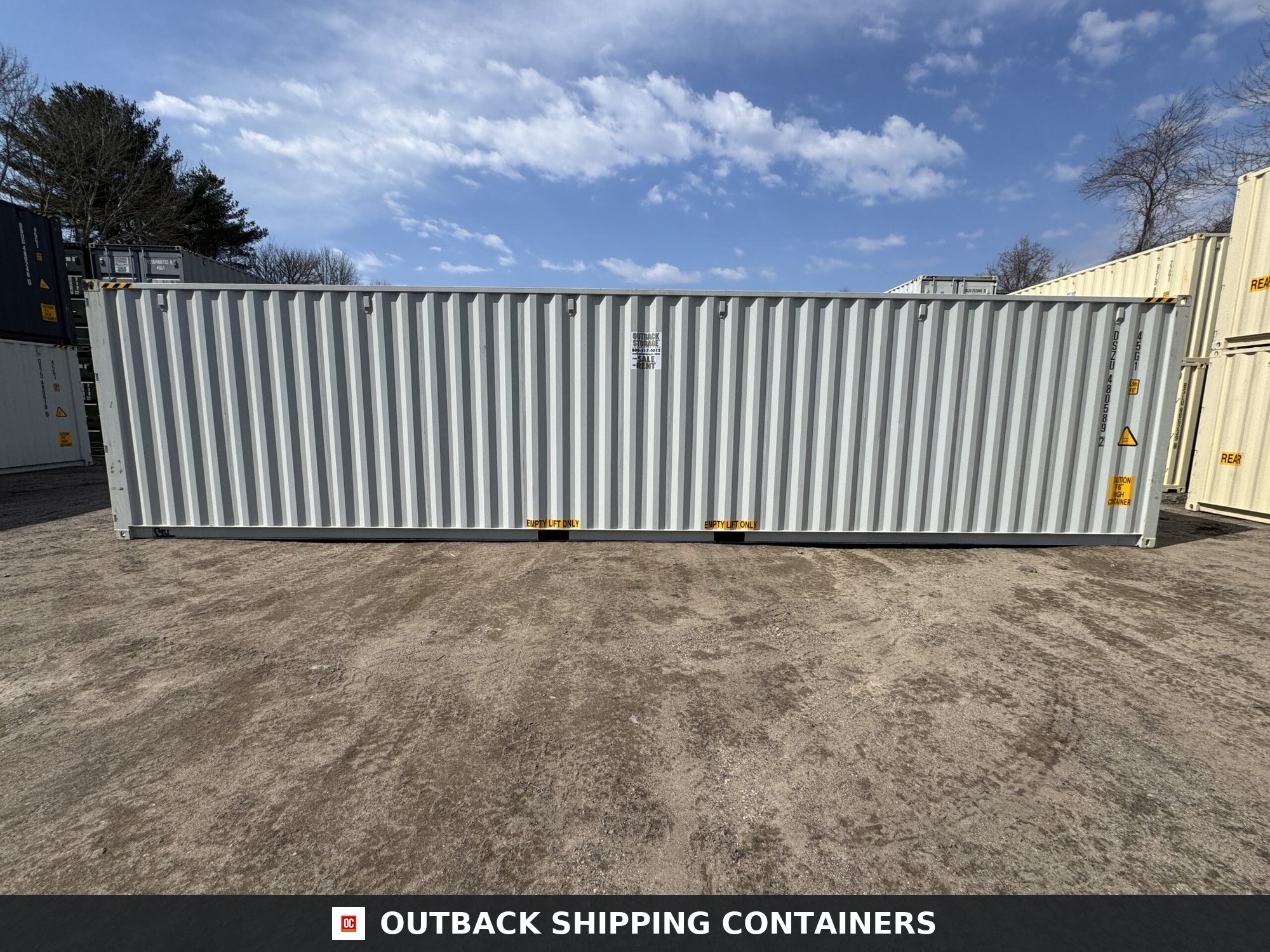 40ft New High Cube Shipping Container – Wind & Watertight – Gray — 40ft — new (image 8 of 12)