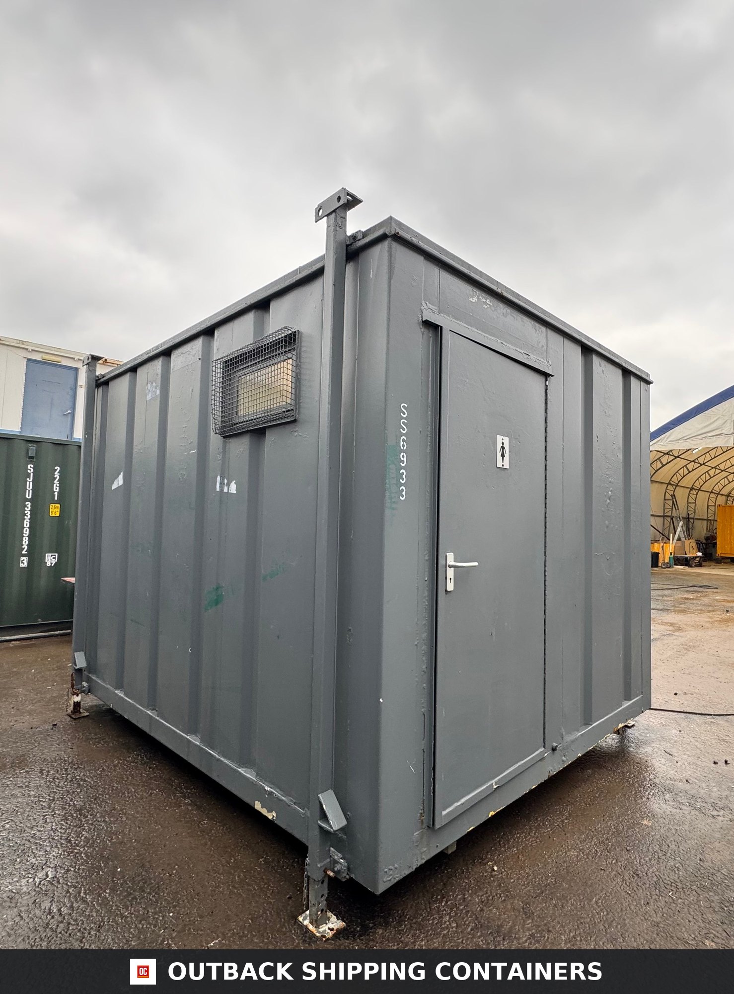 12 x 9 ft for Sale — Window and Shutter Detail | Outback Shipping Containers 12 x 9 ft — 2+1 Toilet Block — Building Site Accommodation — Portable Anti-Vandal Cabin - image 7