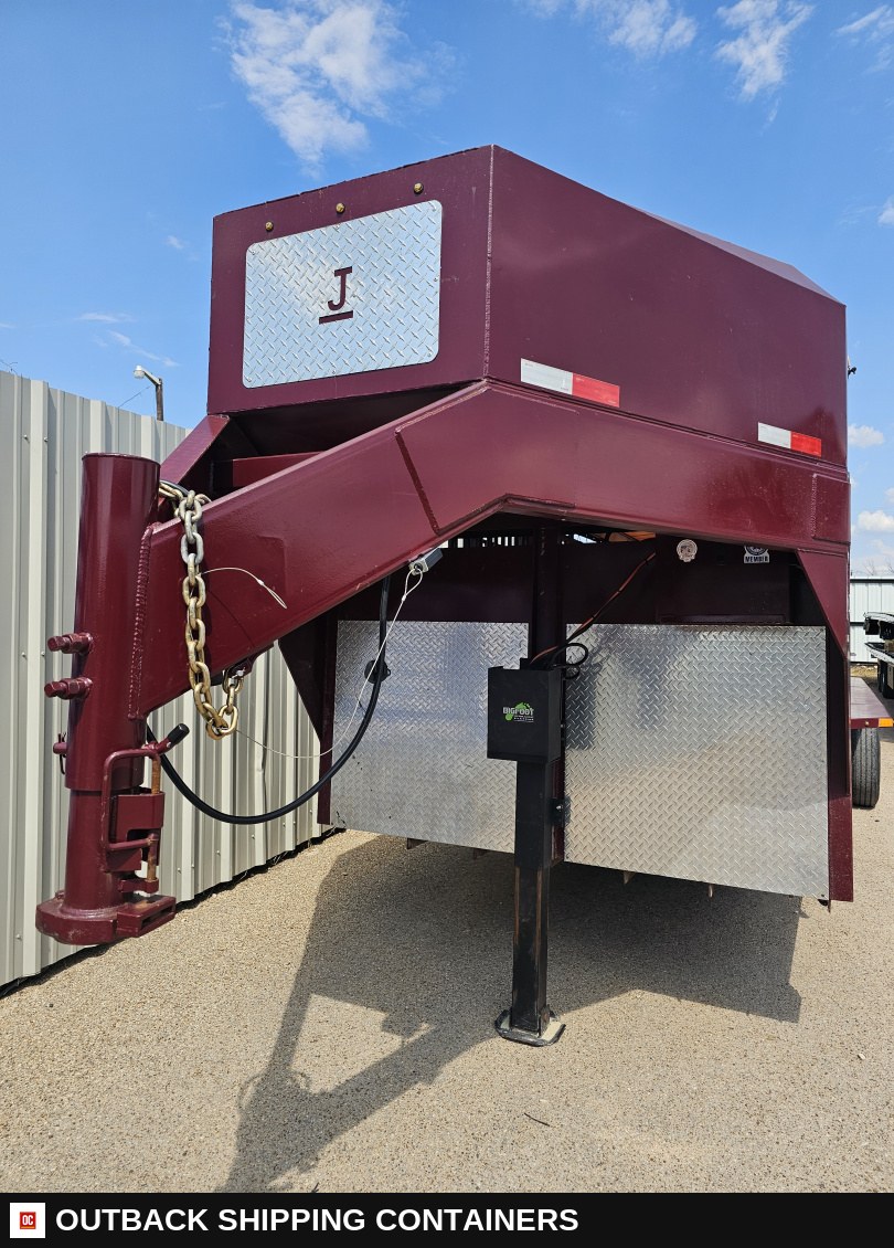 2024 Other 6’8"X24' Stock / Stock Combo Trailer — Three-Quarter Front Angle | Outback Shipping Containers 2024 Other 6’8"X24' Stock / Stock Combo Trailer for sale — three-quarter front angle
