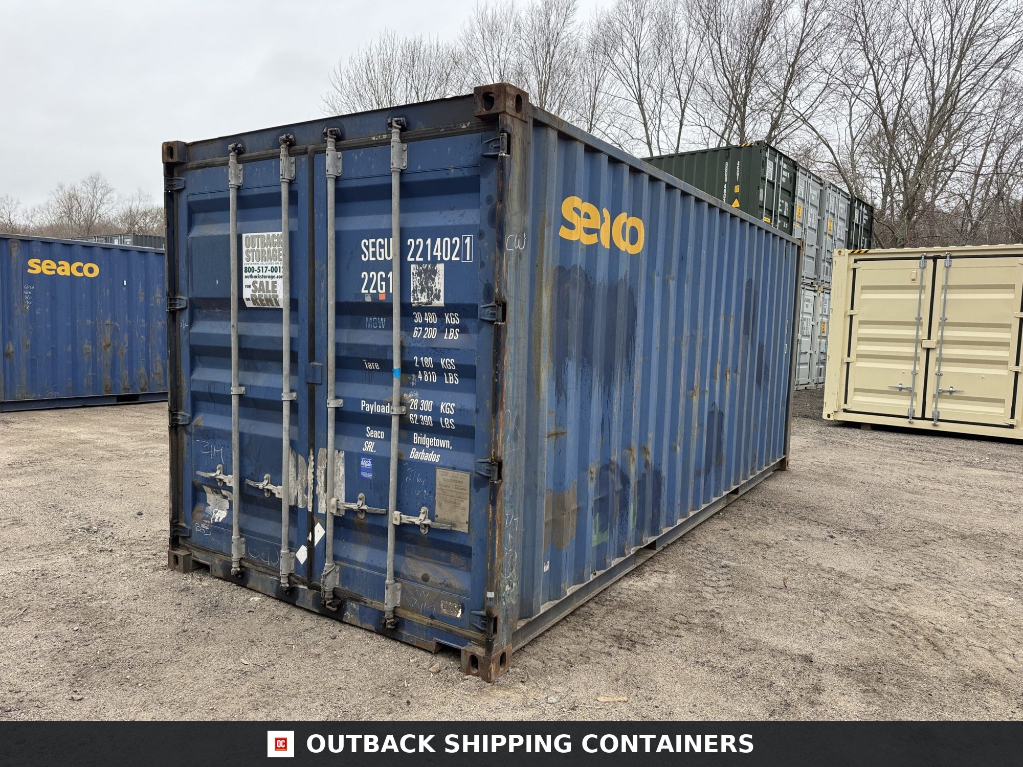 20ft Used Shipping Container – Wind & Watertight – Blue — 20ft — used (image 7 of 12)