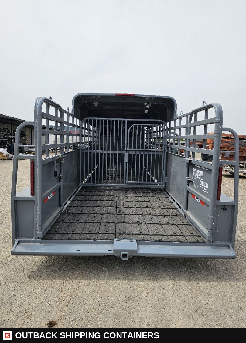 2025 Big Bend 6’8"X24' 3/4 TOP Stock / Stock Combo Trailer — Center Divider Gate | Outback Shipping Containers 2025 Big Bend 6’8"X24' 3/4 TOP Stock / Stock Combo Trailer for sale — center divider gate