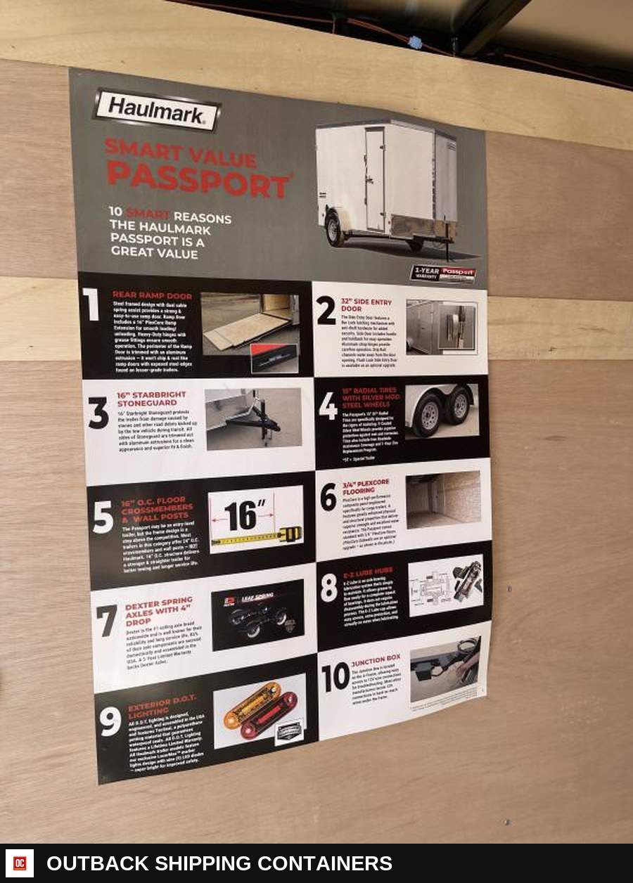 2025 Haulmark PP58S2 Passport 5 x 8 Cargo / Enclosed Trailer — Equipment And Appliance Detail | Outback Shipping Containers 2025 Haulmark PP58S2 Passport 5 x 8 Cargo / Enclosed Trailer for sale — equipment and appliance detail