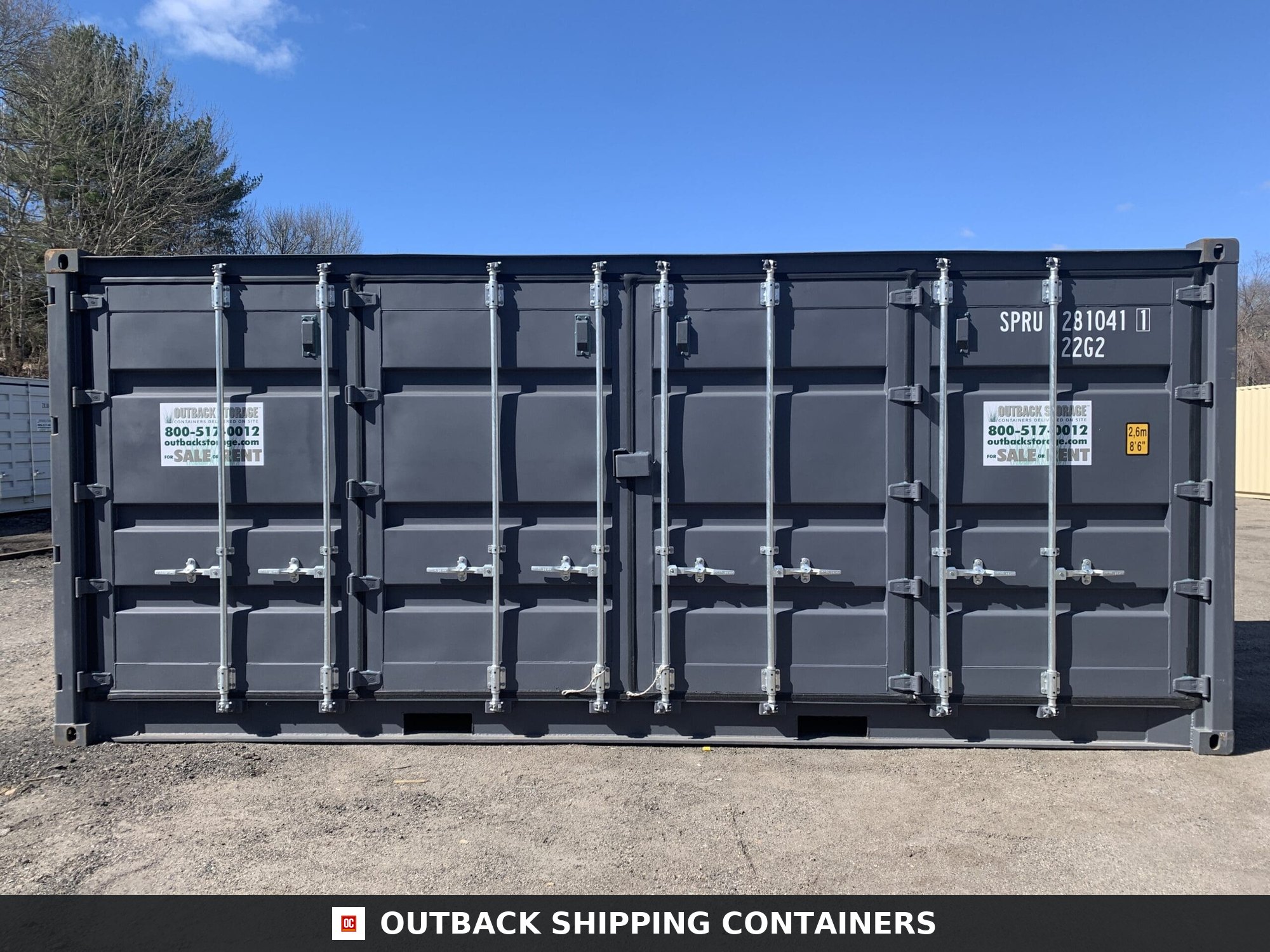 20ft Open Side New Shipping Container – Wind & Watertight – Gray — 20ft — new (image 10 of 12)