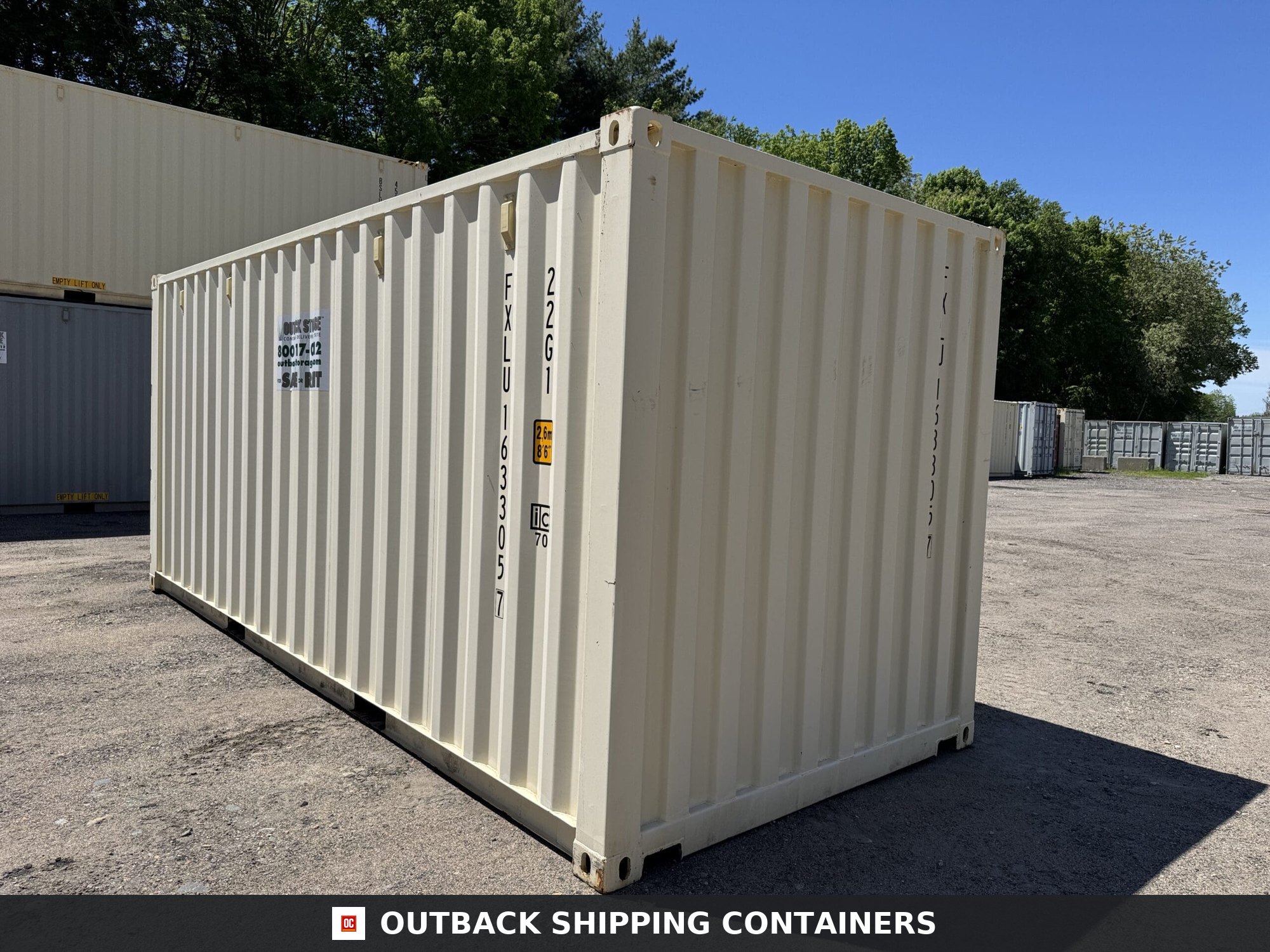 20ft Used Shipping Container – Wind & Watertight – Beige — 20ft — used (image 10 of 12)