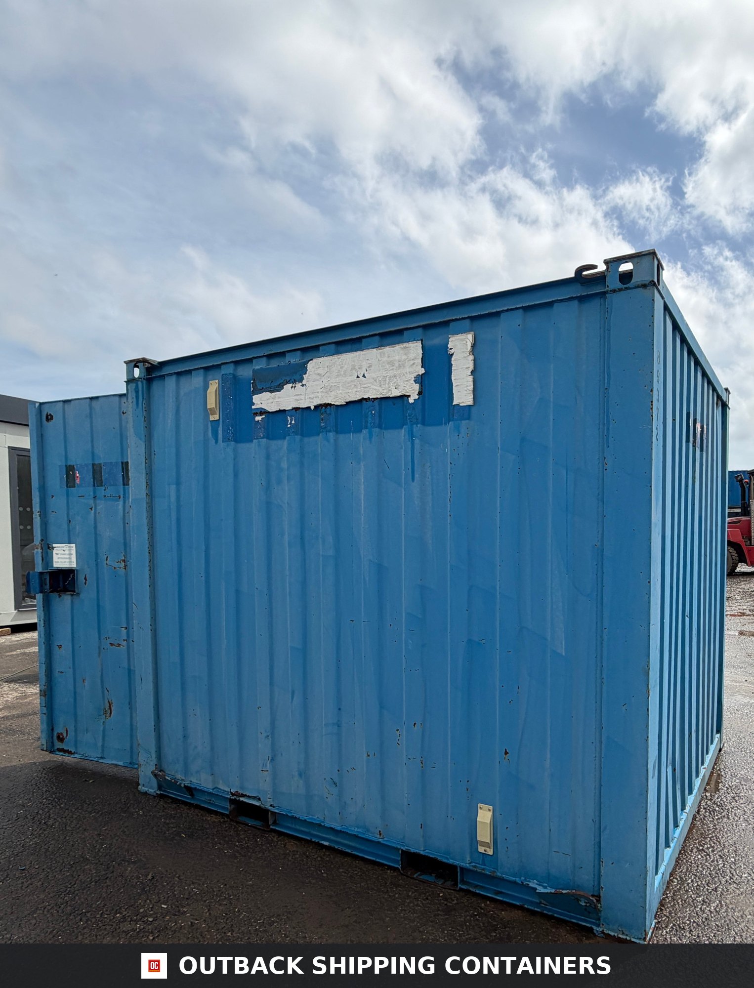 10x8 ft Anti-Vandal Store 10ft x 8ft — Window and Shutter Detail | Outback Shipping Containers 10x8 ft Anti-Vandal Store — Storage Container (Unrefurbished) — gallery view 8
