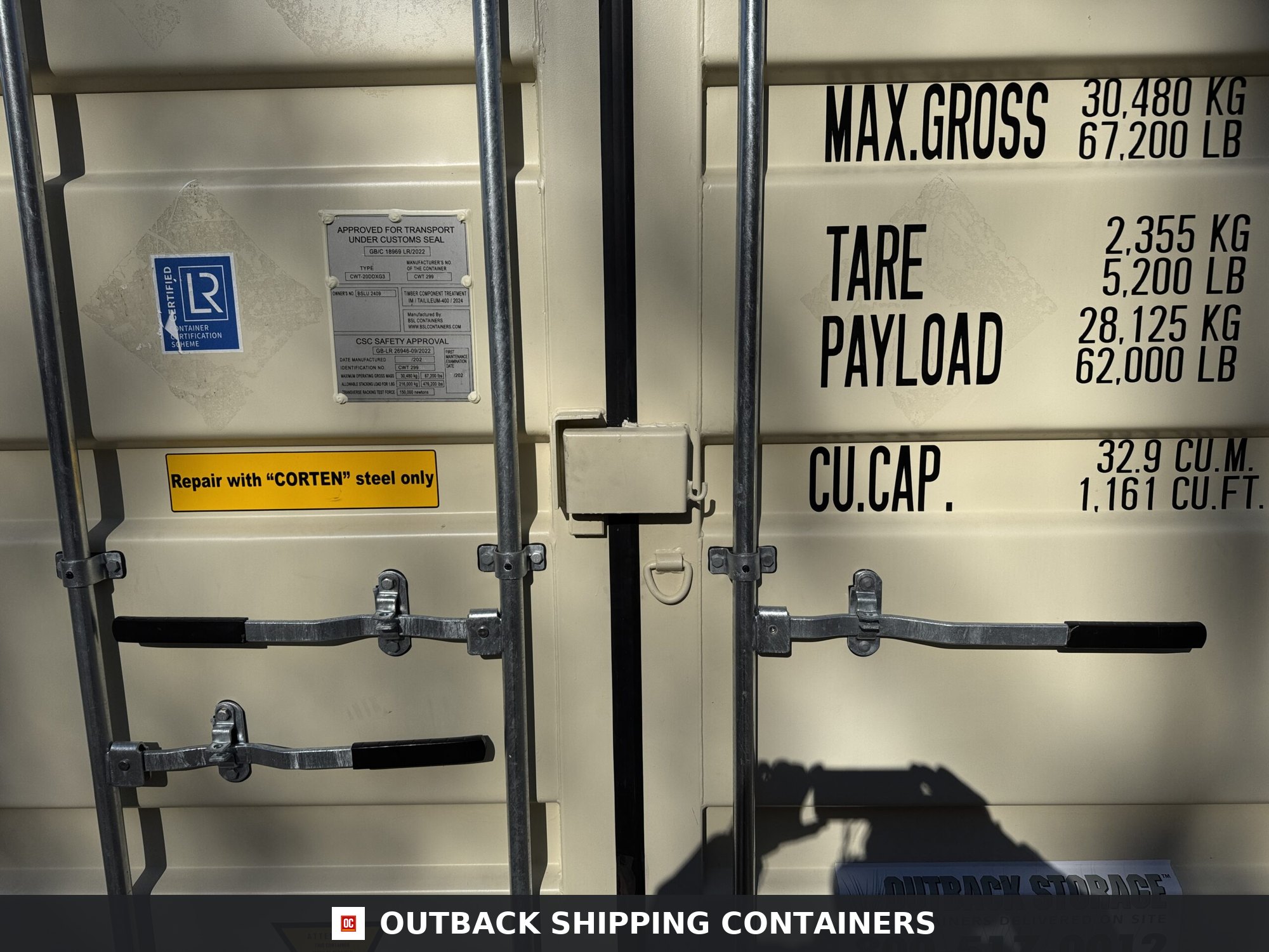 20ft New Shipping Container – Wind & Watertight – Beige — 20ft — new (image 4 of 12)