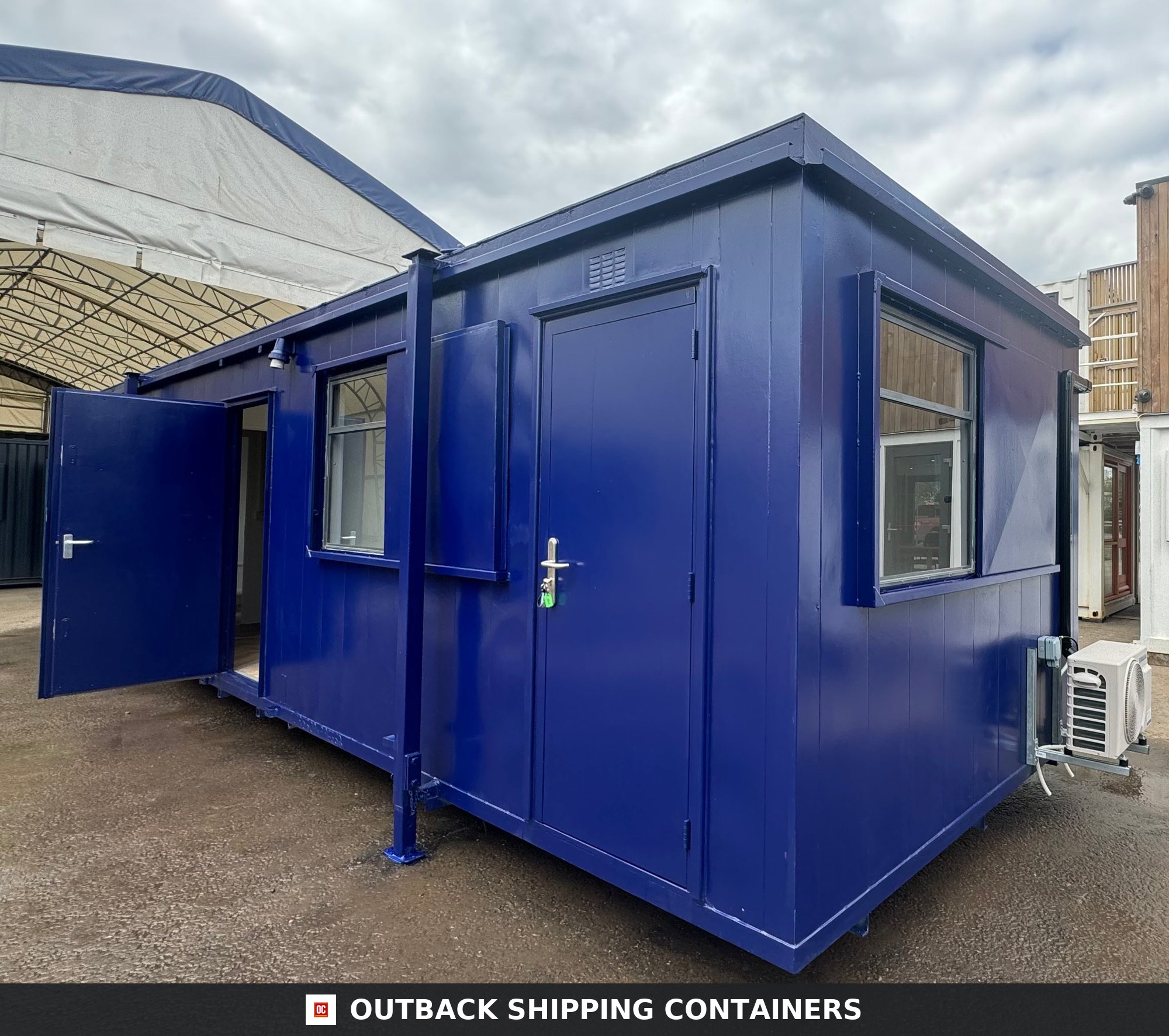 CUSTOM for Sale — Side Profile View | Outback Shipping Containers CUSTOM — 32 x 10 ft Cabin — Office + Canteen + 1+1 WC/Wash Rooms — Anti-Vandal — No 1105 — primary exterior image 1 of 22
