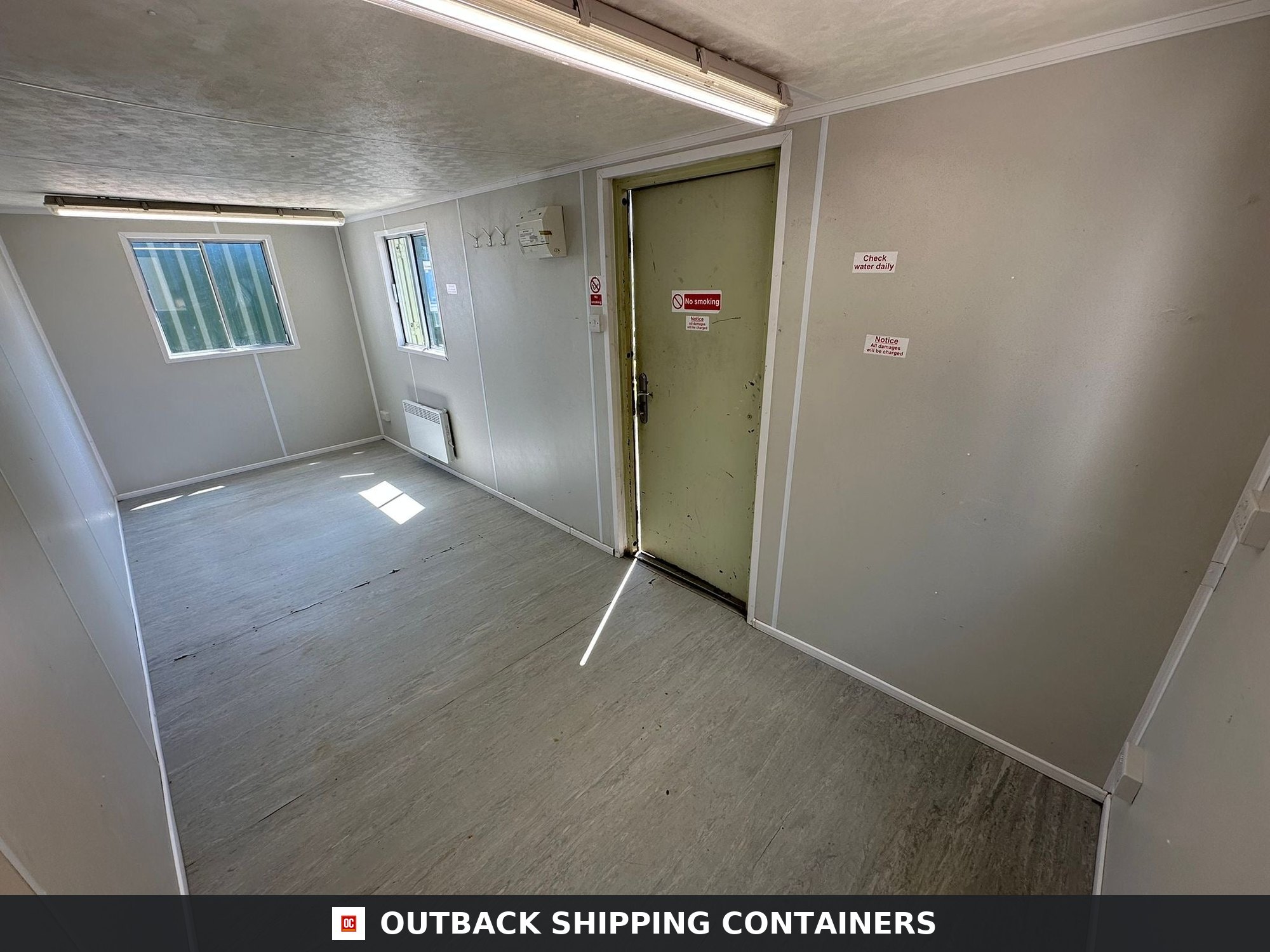 21x8ft for Sale — Side Profile View | Outback Shipping Containers 21x8ft — Canteen / Office — Building Site Accommodation — Portable Anti-Vandal - image 2