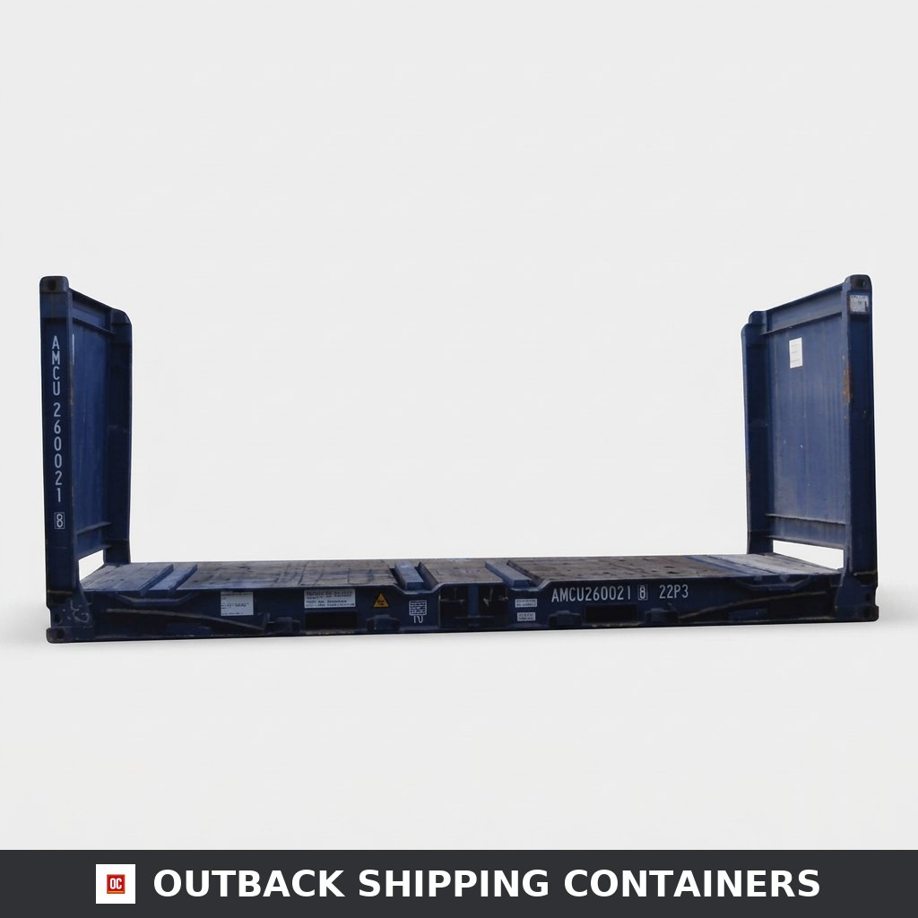 20FT x 8FT Used Flat Rack Shipping Containers — Flat Rack Containers (image 4 of 4)