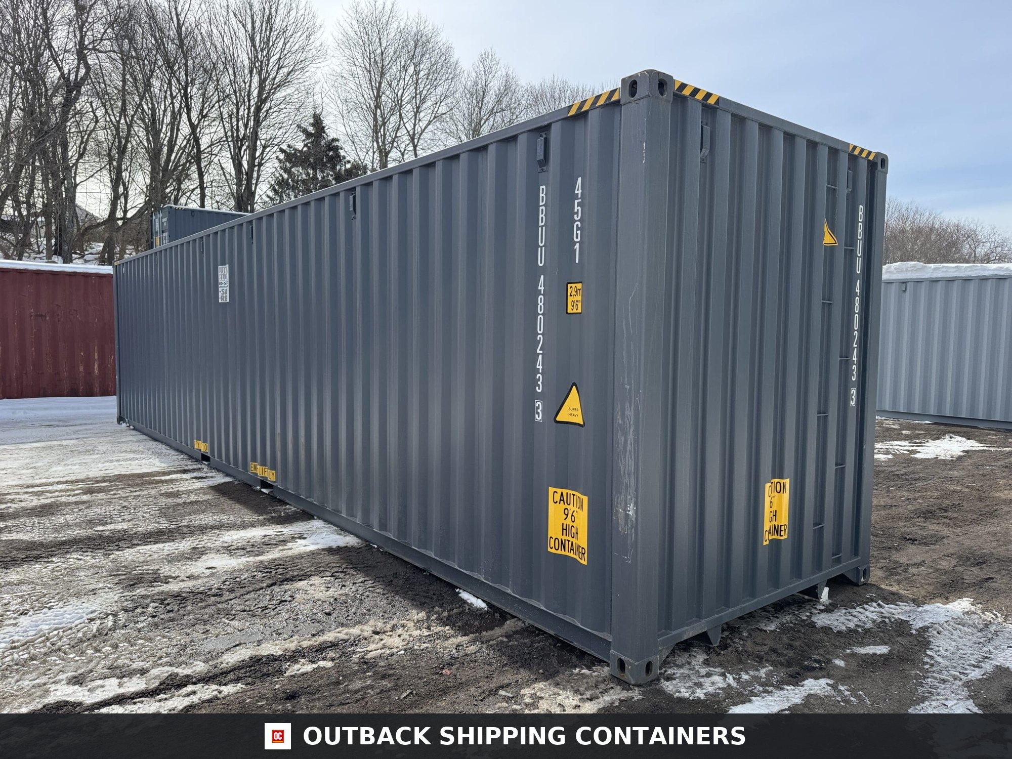 40ft New High Cube Shipping Container – Wind & Watertight – Gray — 40ft — new (image 10 of 12)