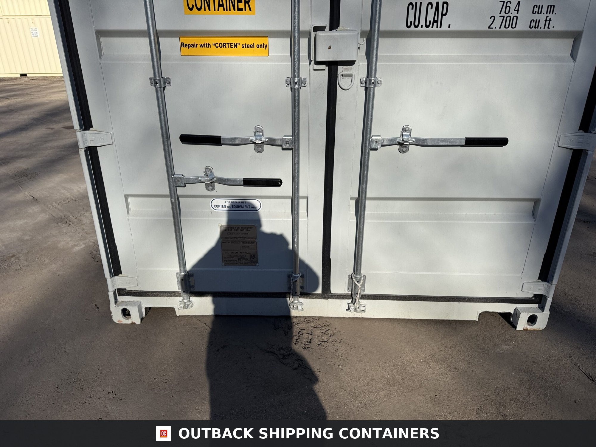40ft New High Cube Shipping Container – Wind & Watertight – Gray — 40ft — new (image 6 of 12)