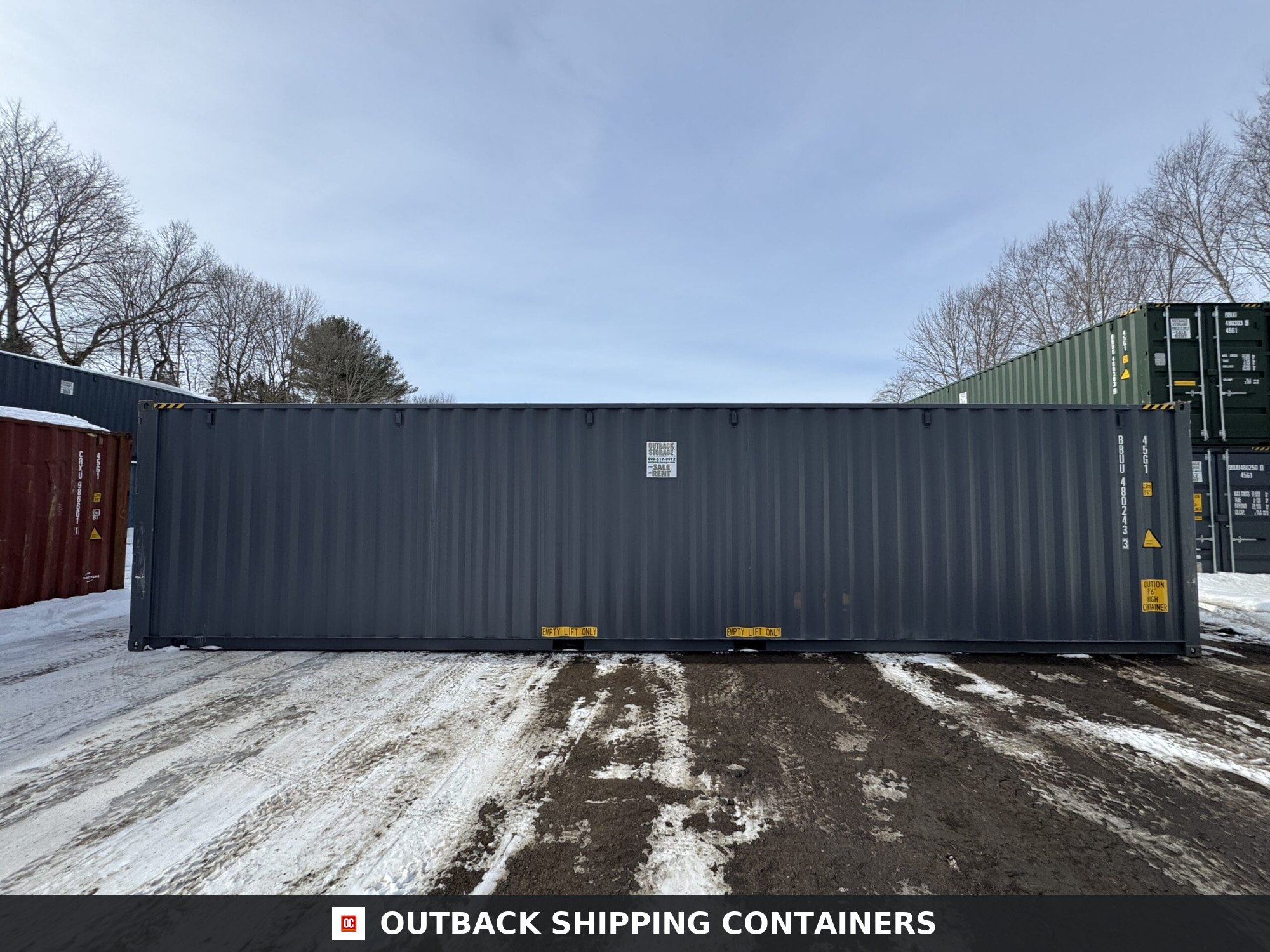 40ft New High Cube Shipping Container – Wind & Watertight – Gray — 40ft — new (image 9 of 12)